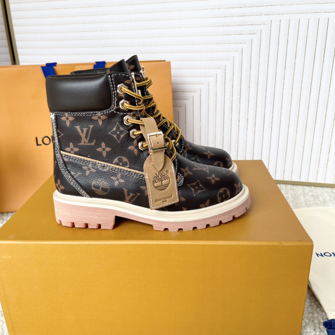 LV x Timberland 2024 Joint Series: Big Yellow Boots for Men and Women, Sizes 35-41 and 39-46