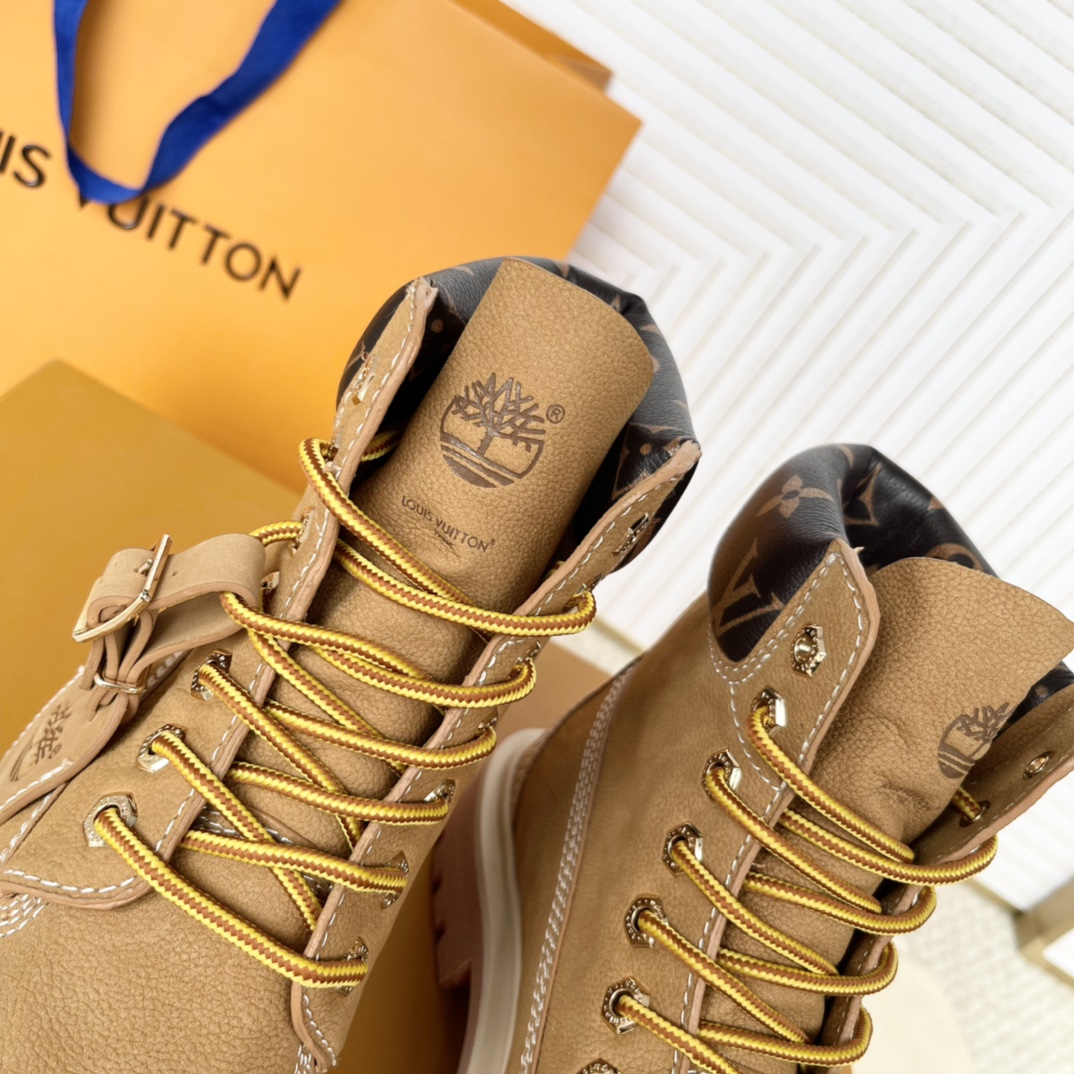 LV x Timberland 2024 Joint Series: Big Yellow Boots for Men and Women, Sizes 35-41 for Women and 39-46 for Men. - 图片 8