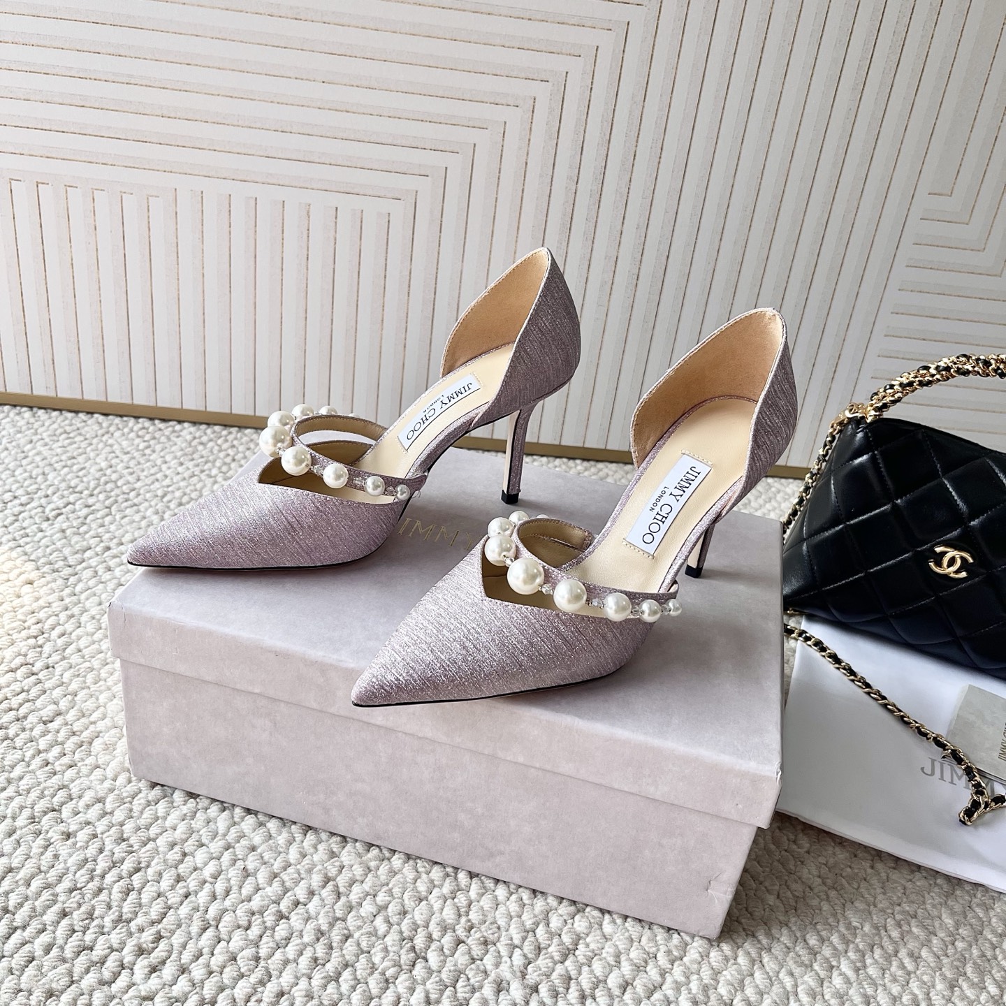 NO:259859,Jimmy Choo Zhou Yangjie Aurelie Classic Series JC Pearl High Heels Hollow V-Edge High Heels Sandals Genuine Leather Sole/Sheepskin Inner Heel Heels: 6.5cm 8.5cm Correct Size: 35-39 Custom made 34.40.41, High Heels, Jimmy Choo, Sandals, High Heels, Sheepskin19860909jimmy choo周仰杰  Aurelie 经典款系列 jc珍珠高跟鞋 中空v口高跟凉鞋 真皮底/羊皮内里 跟高:6.5cm 8.5cm 正码:35-39定做34.40.41,高跟鞋,jimmy choo,sandals,high heels,sheepskin,Women's Shoes