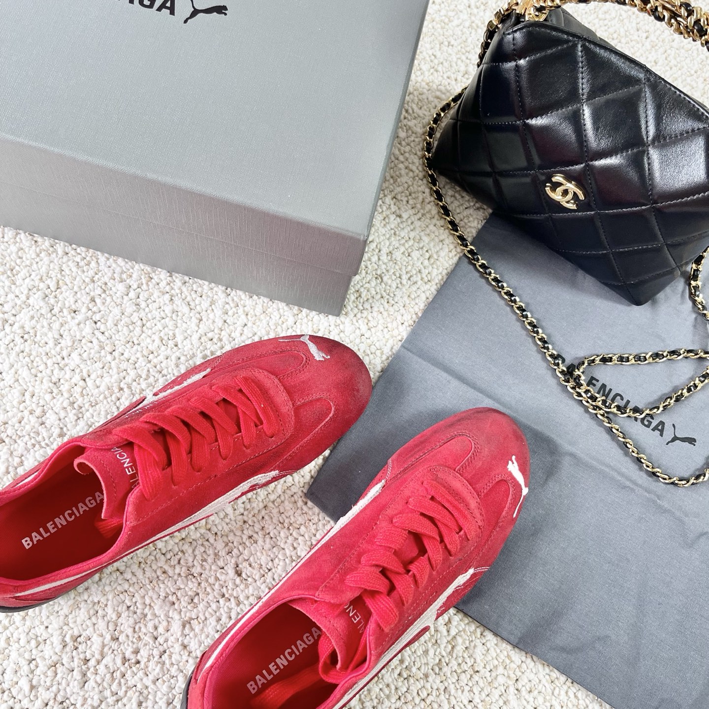 “Balenciaga Paris X Puma 2025 Car Racing and Leisure Shoes Collection with Size Range 35-40” - 图片 4