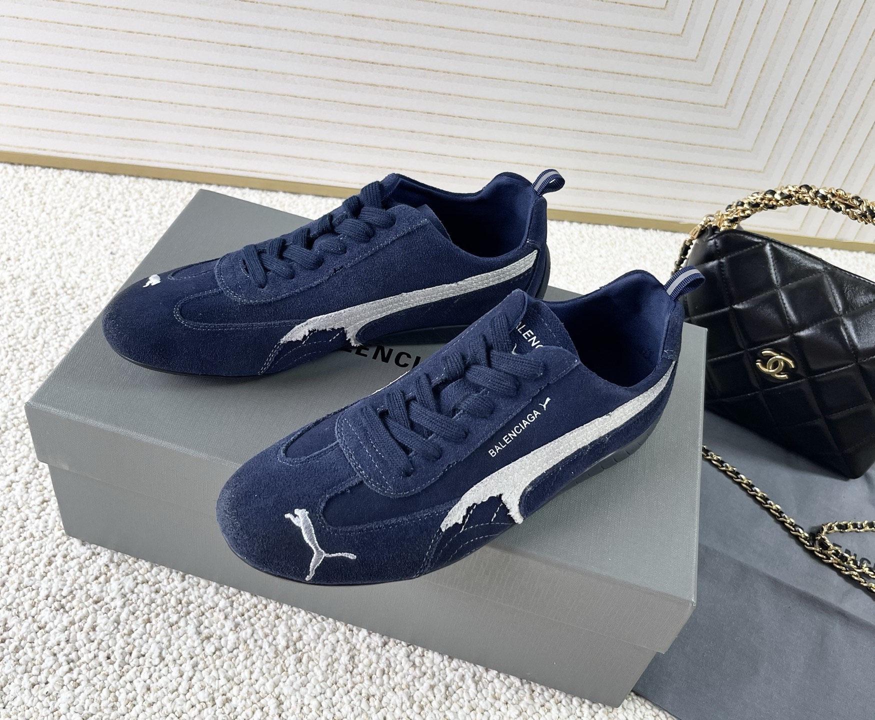 “Balenciaga x Puma Collaboration Unveils 2025 Car Racing-Inspired Shoe Collection”