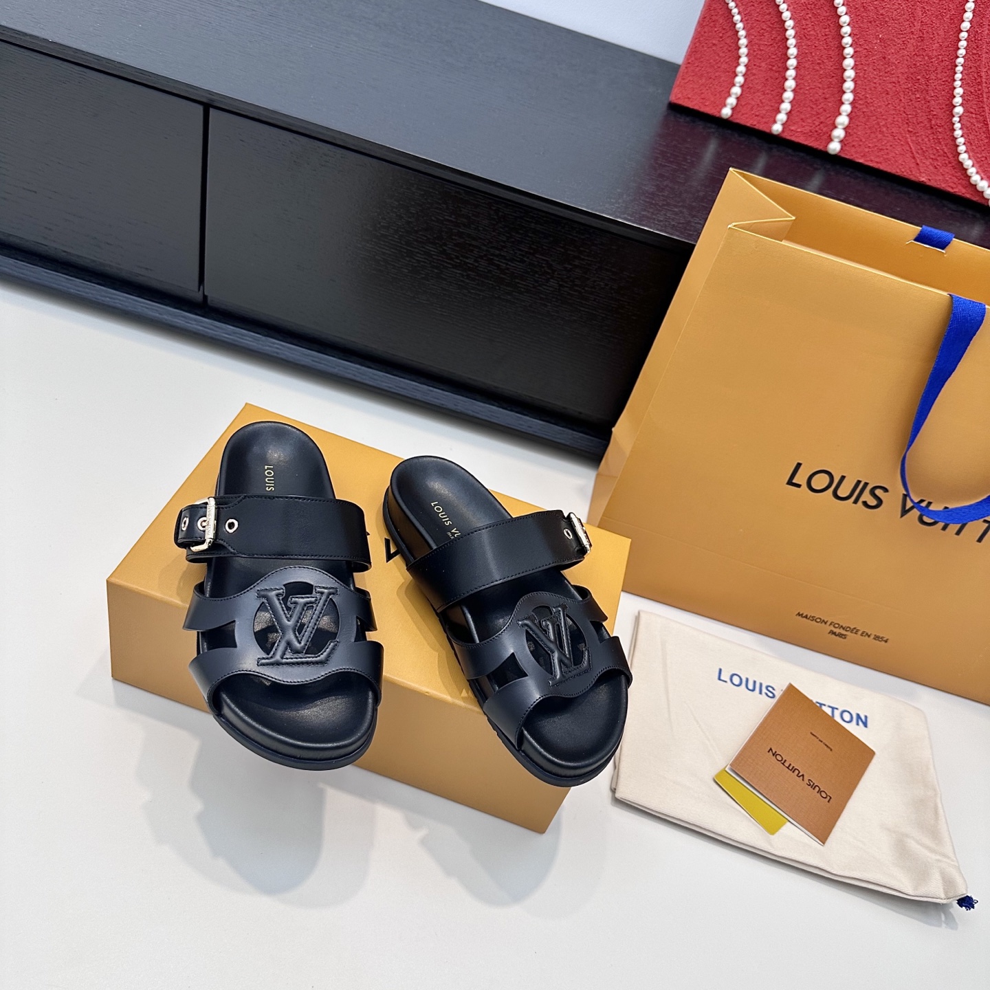 LOUIS VUITTON Cutout LV Sandals with Adjustable Belt Buckle - Top Version