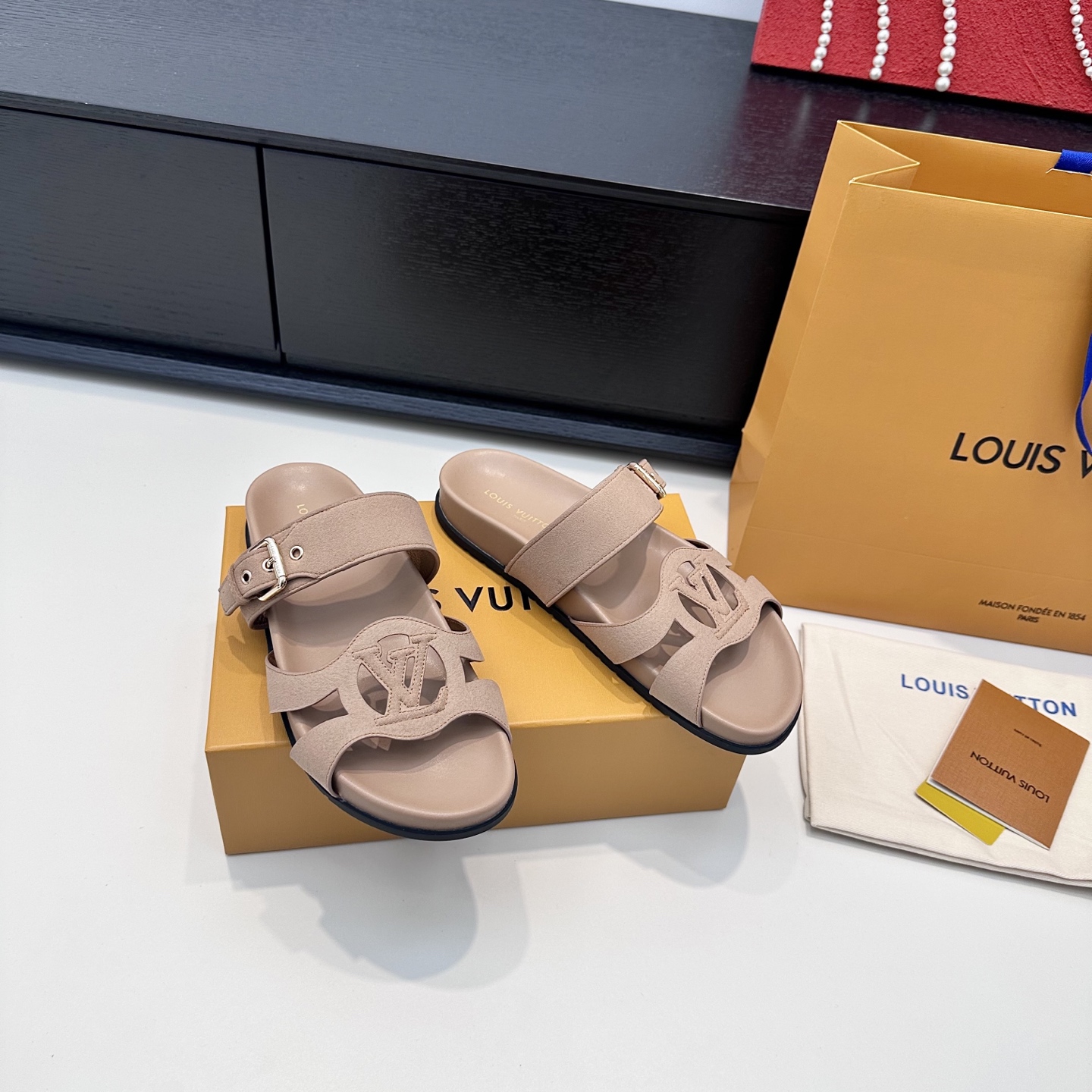 LOUIS VUITTON Hollow LV Sandals Adjustable Belt Buckle - Top Version