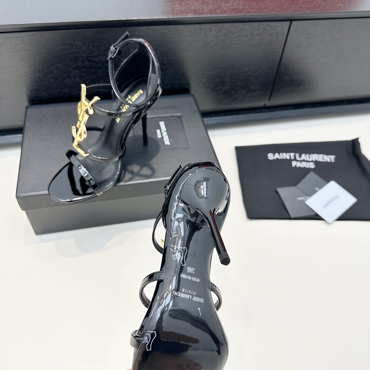 YSL Cassandra Multi-Strap Heeled Sandals
