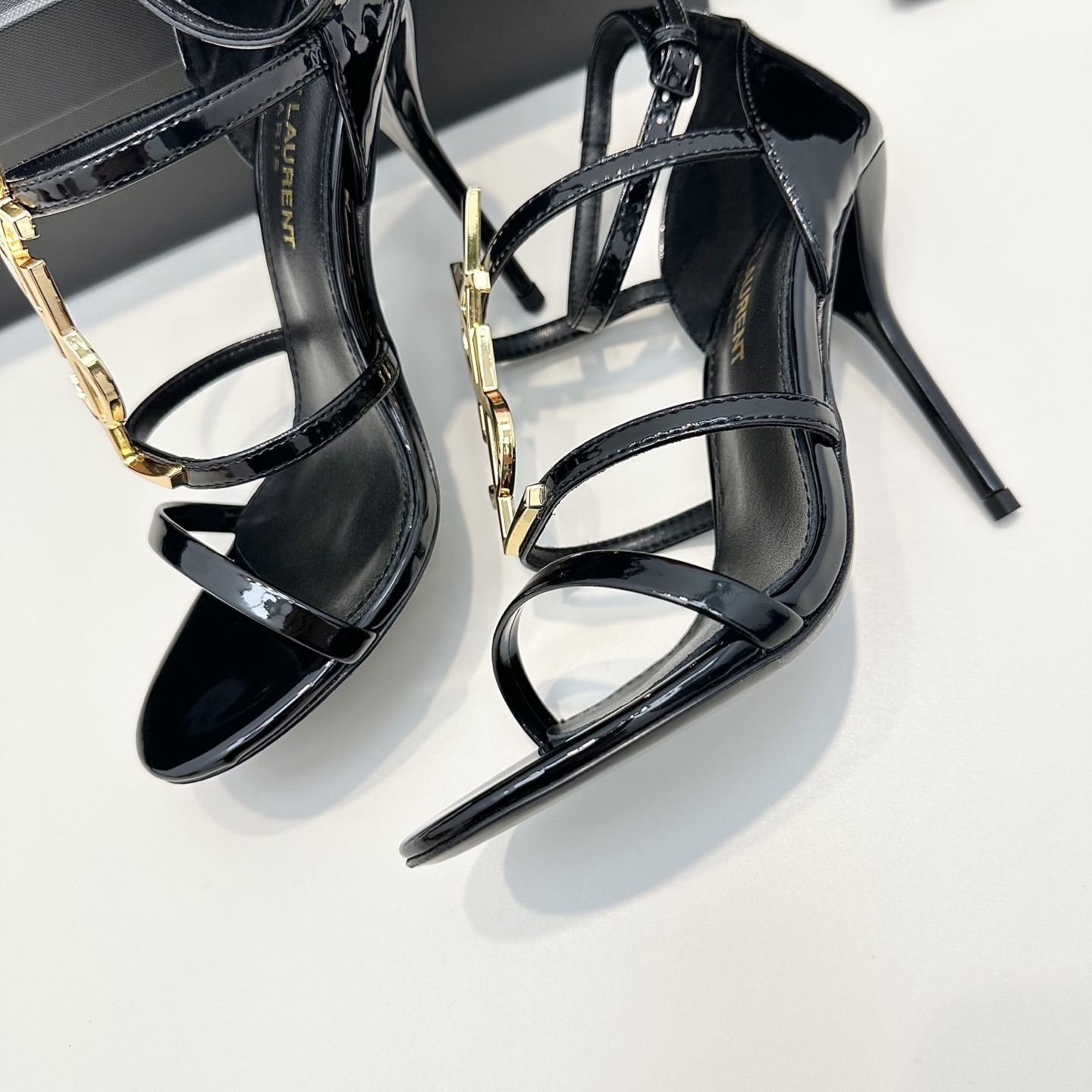YSL Cassandra Multi-Strap Heeled Sandals
