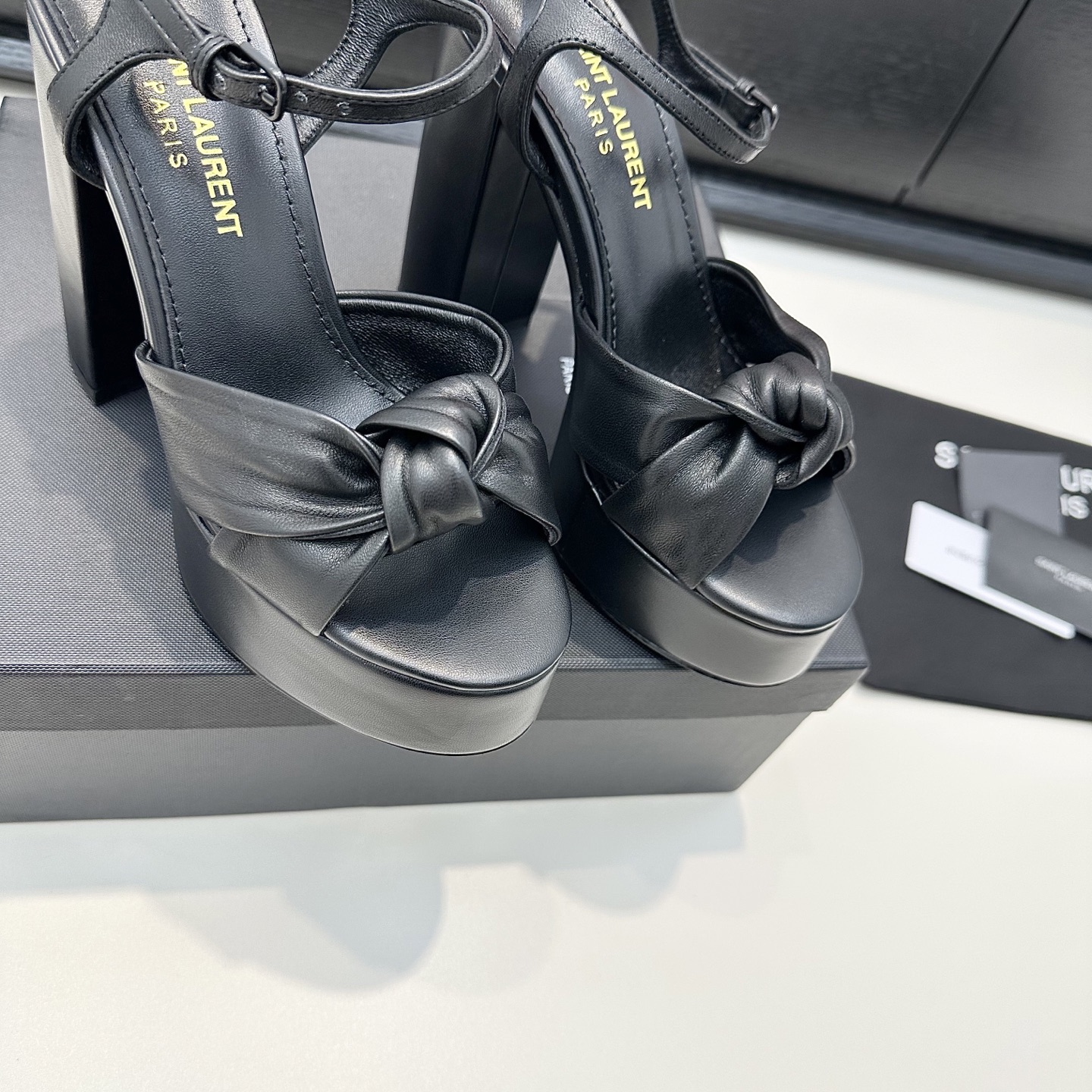 YSL Knot Platform Sandals