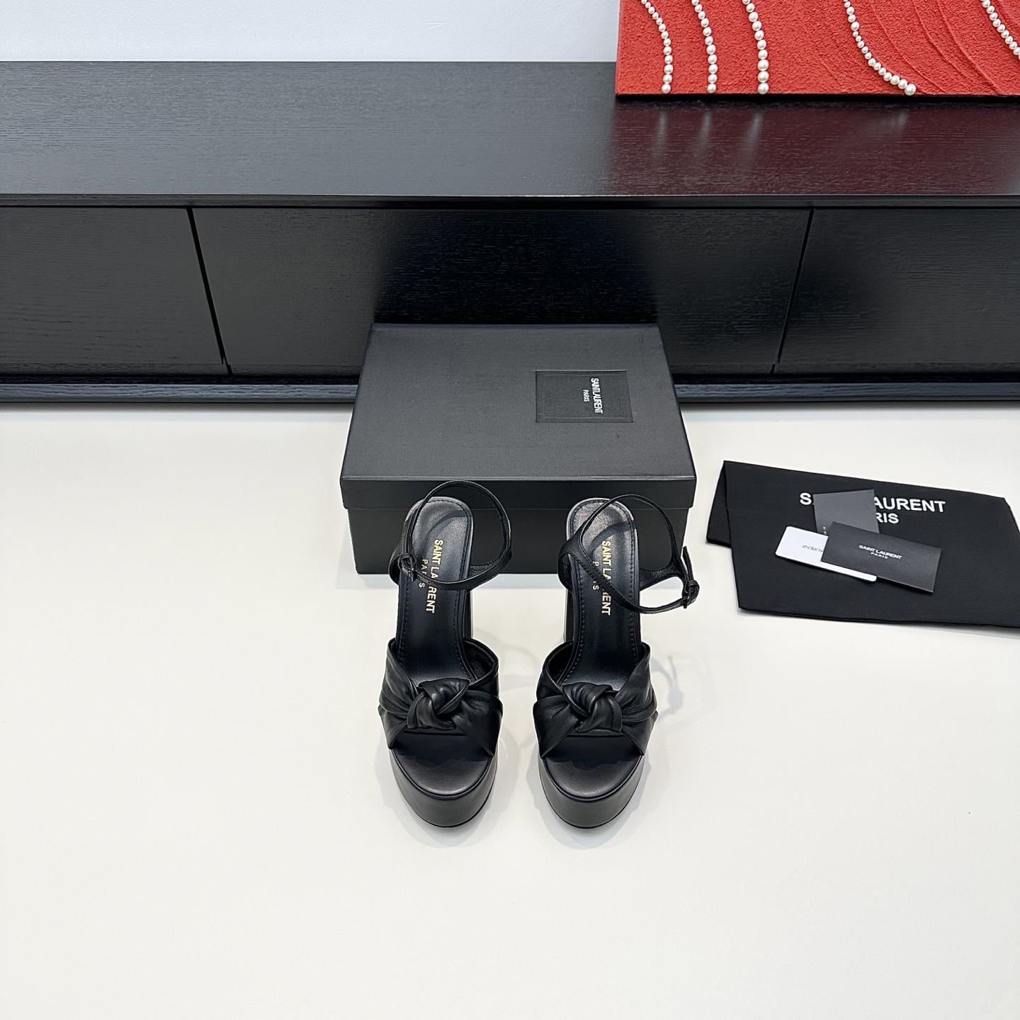 YSL Knot Platform Sandals
