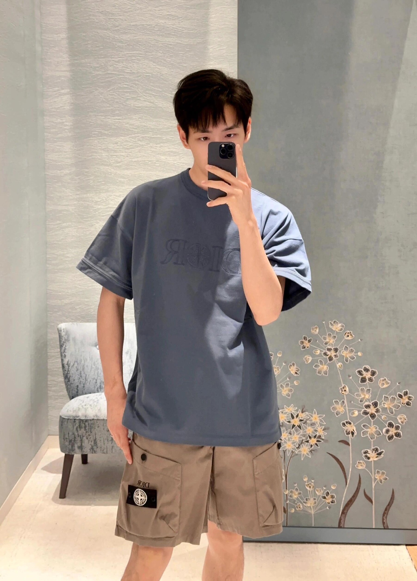 스톤아일랜드 로고 자수 크루넥 반팔 티셔츠 상세 이미지 9