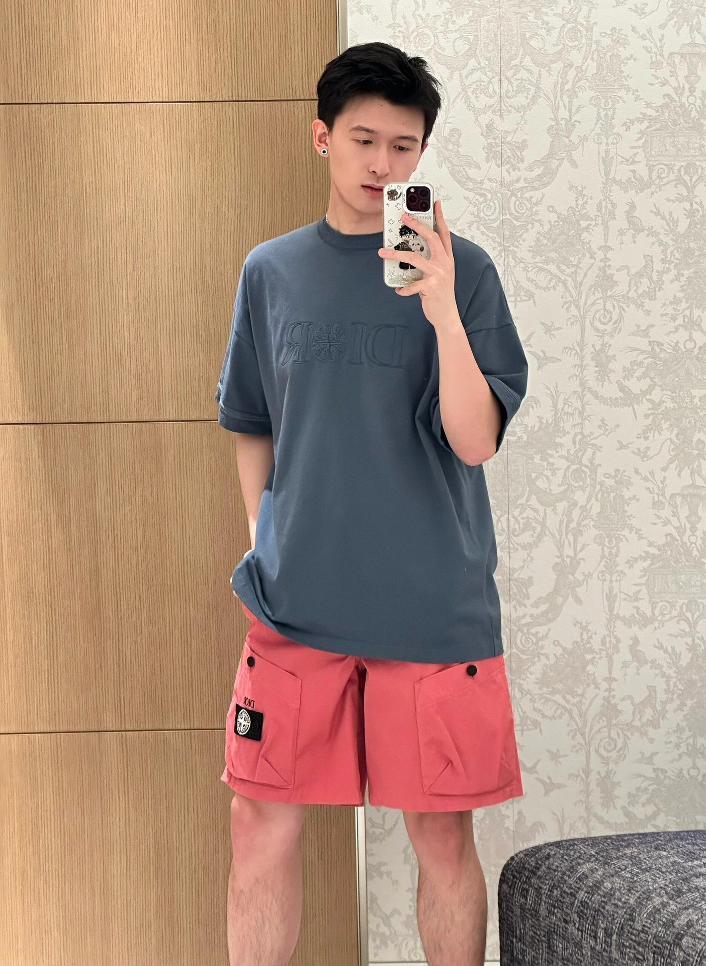 스톤아일랜드 로고 자수 크루넥 반팔 티셔츠 상세 이미지 6