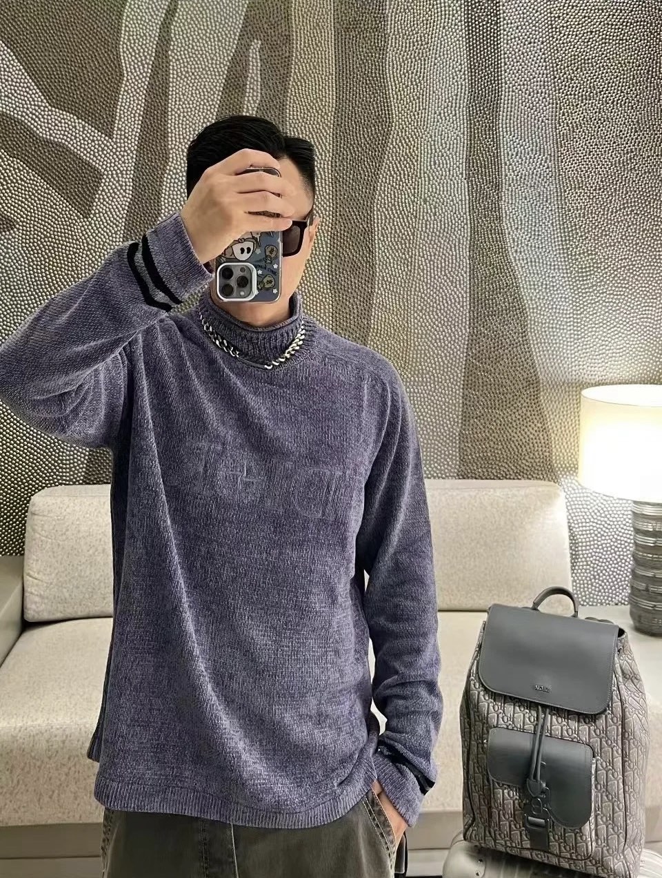 스톤아일랜드 자수 로고 터틀넥 울 스웨터 긴팔 51421 이미지 8