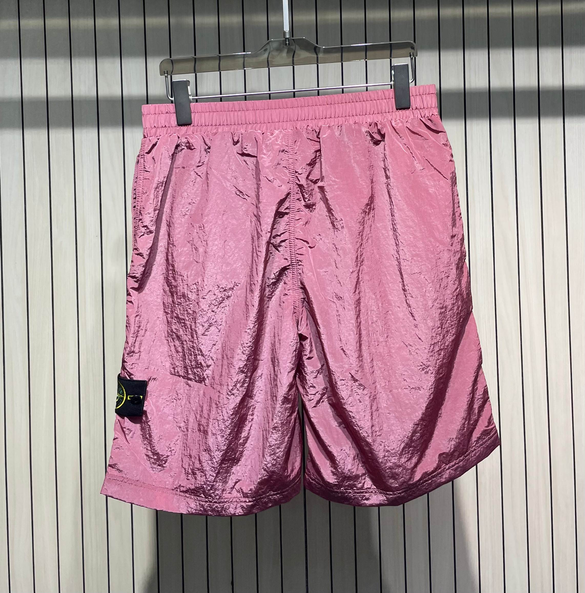 스톤아일랜드 메탈 나일론 허리 밴드 남성 반바지 상세 이미지 7