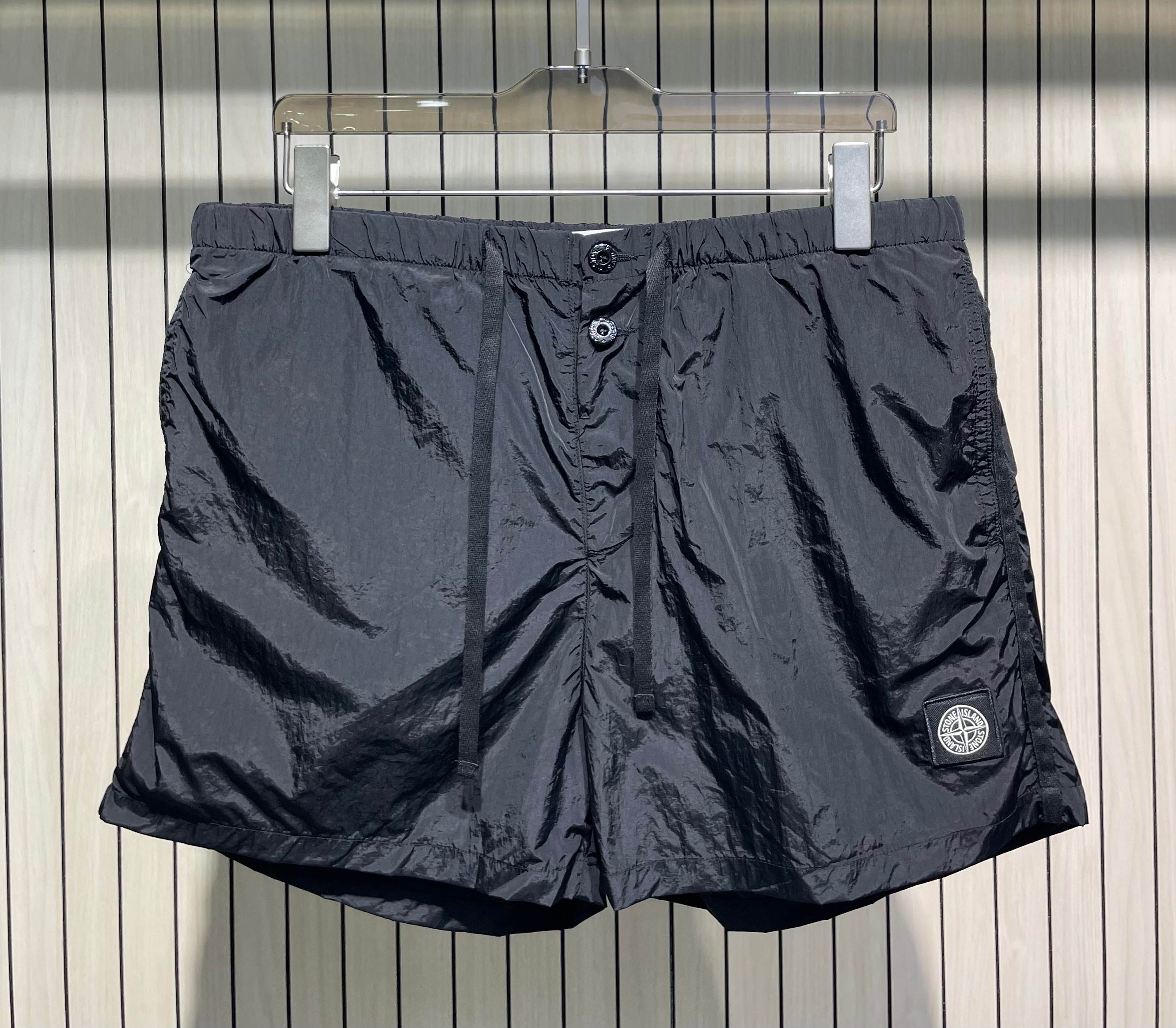 스톤아일랜드 뉴로고 메탈릭 나일론 반바지 상세 이미지 7