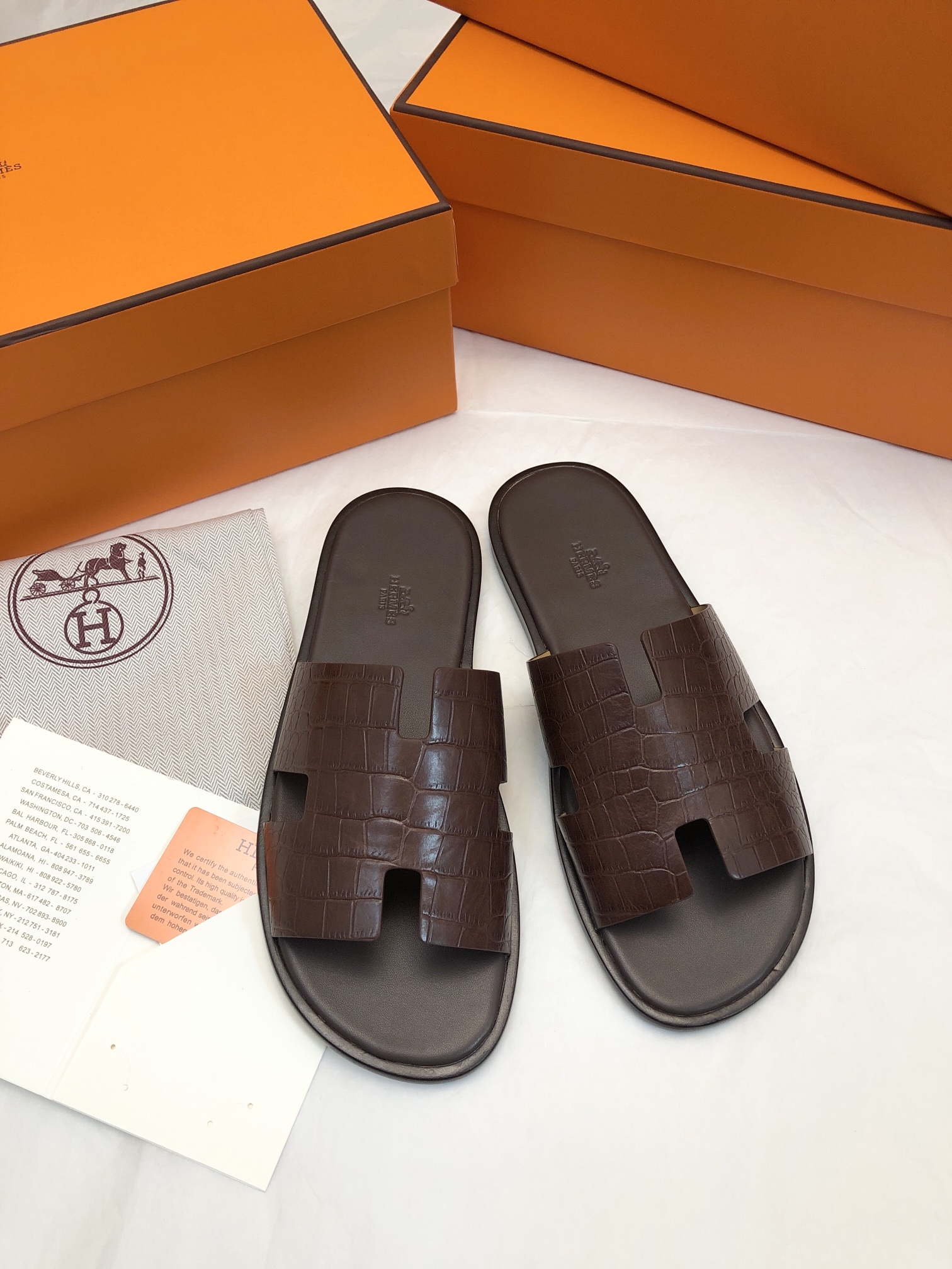 Hermes Scarpe Pantofole Comprare on line
 Uomini Cuoio genuino