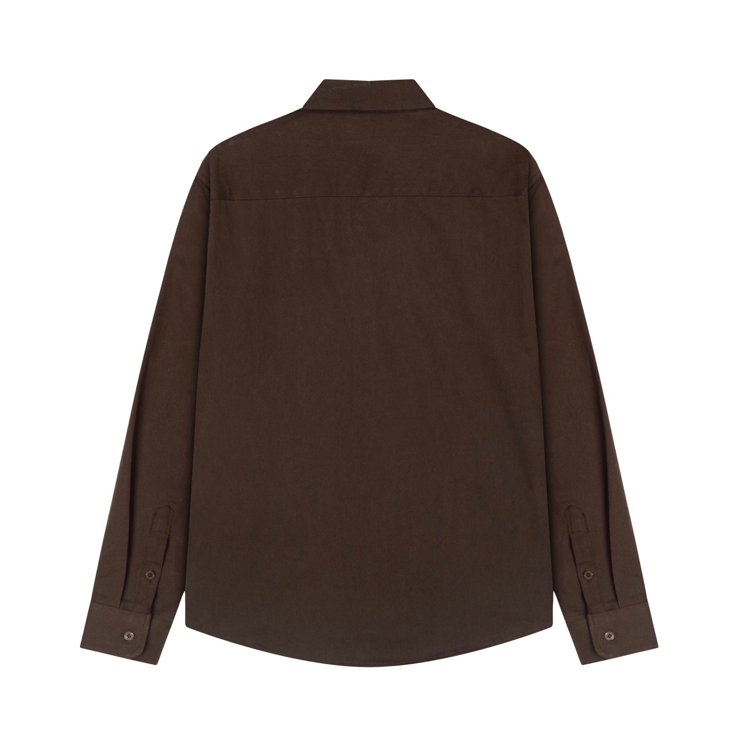 AMI Paris Spring/Summer 25 Carnal Embroidery Cotton Shirt: Unisex Coffee Crack, Sizes S-XL - 图片 3