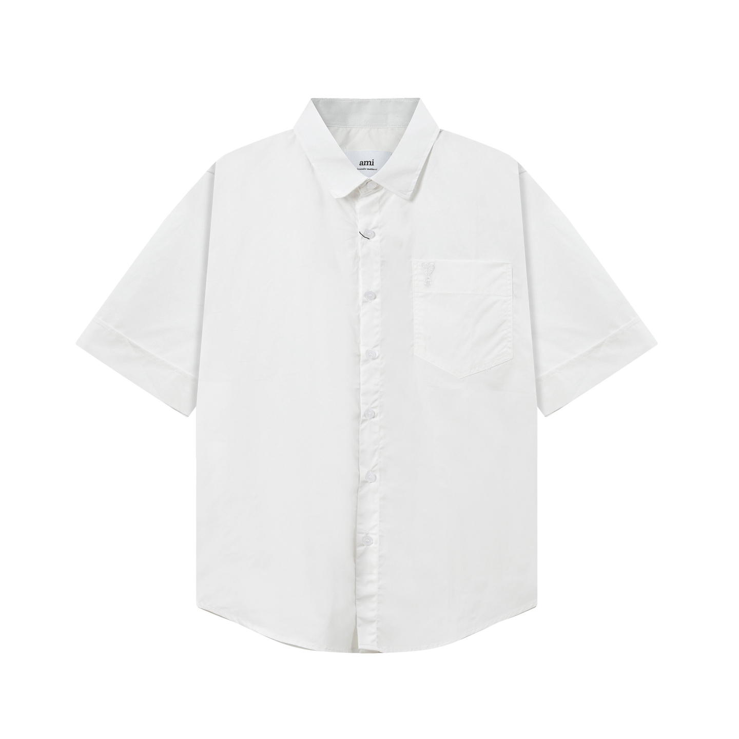 “AMI Paris Classic ADC Carnal Embroidery Logo T-Shirt in 180g Pure Fabric” - 图片 5