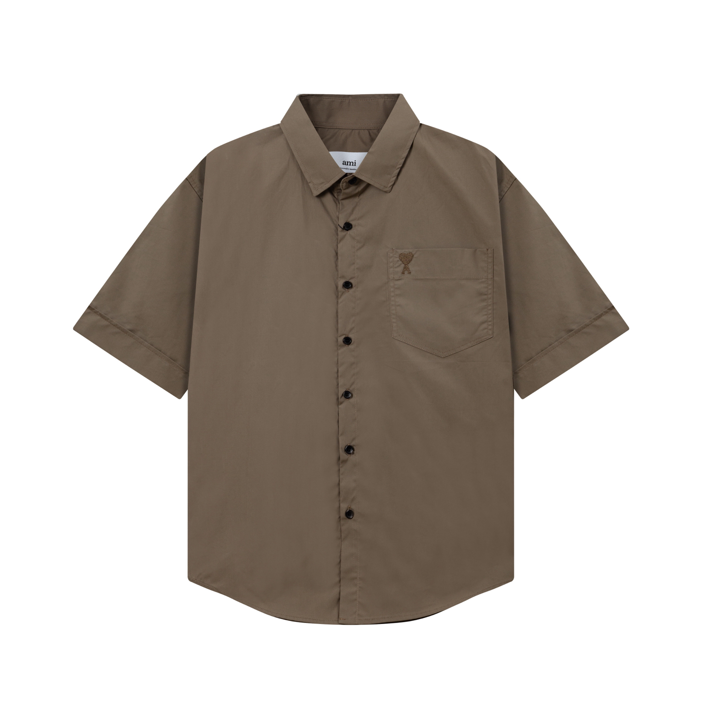“AMI Paris Classic ADC Carnal Embroidery Logo T-Shirt in 180g Pure Fabric” - 图片 3