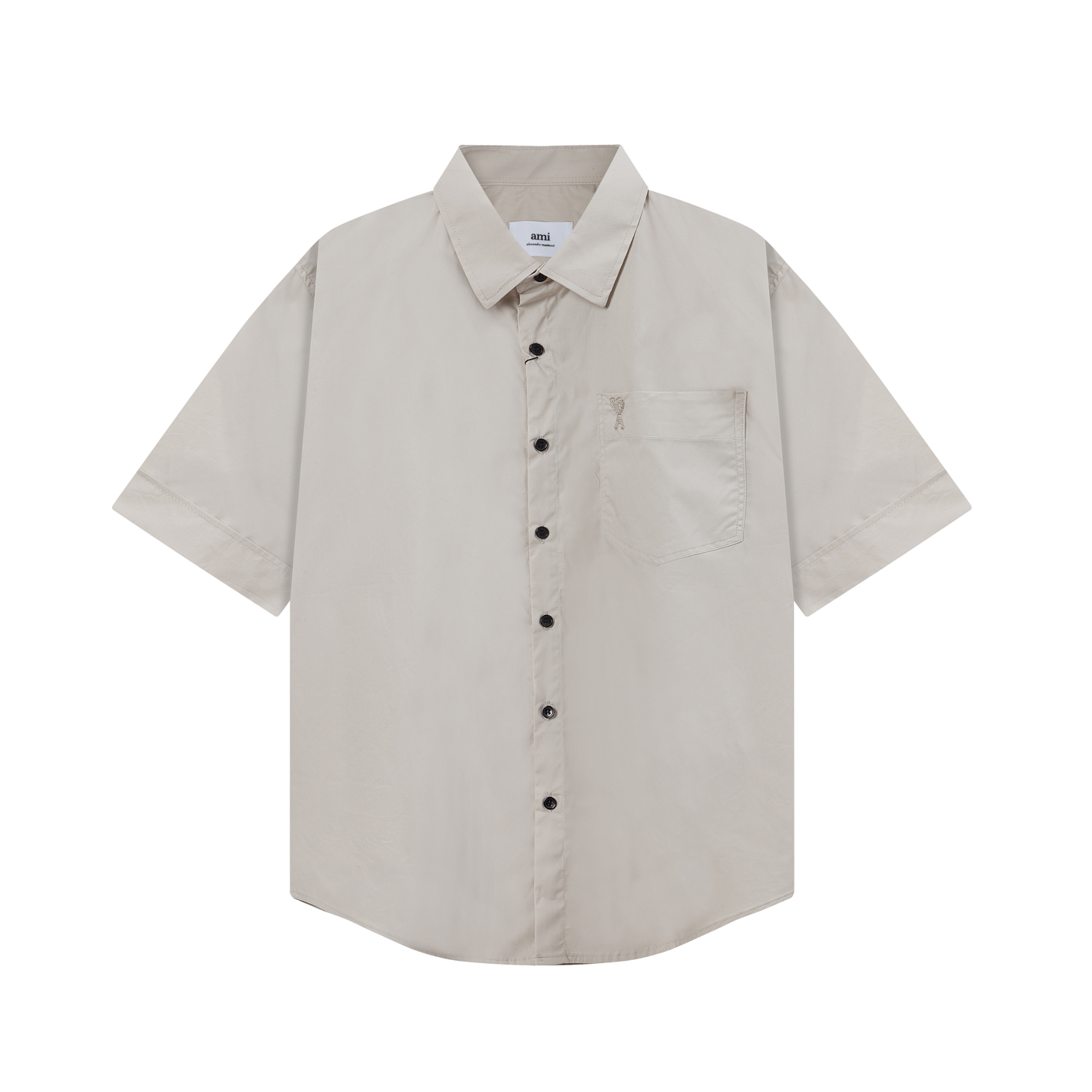 “AMI Paris Classic ADC Carnal Embroidery Logo T-Shirt in 180g Pure Fabric” - 图片 4