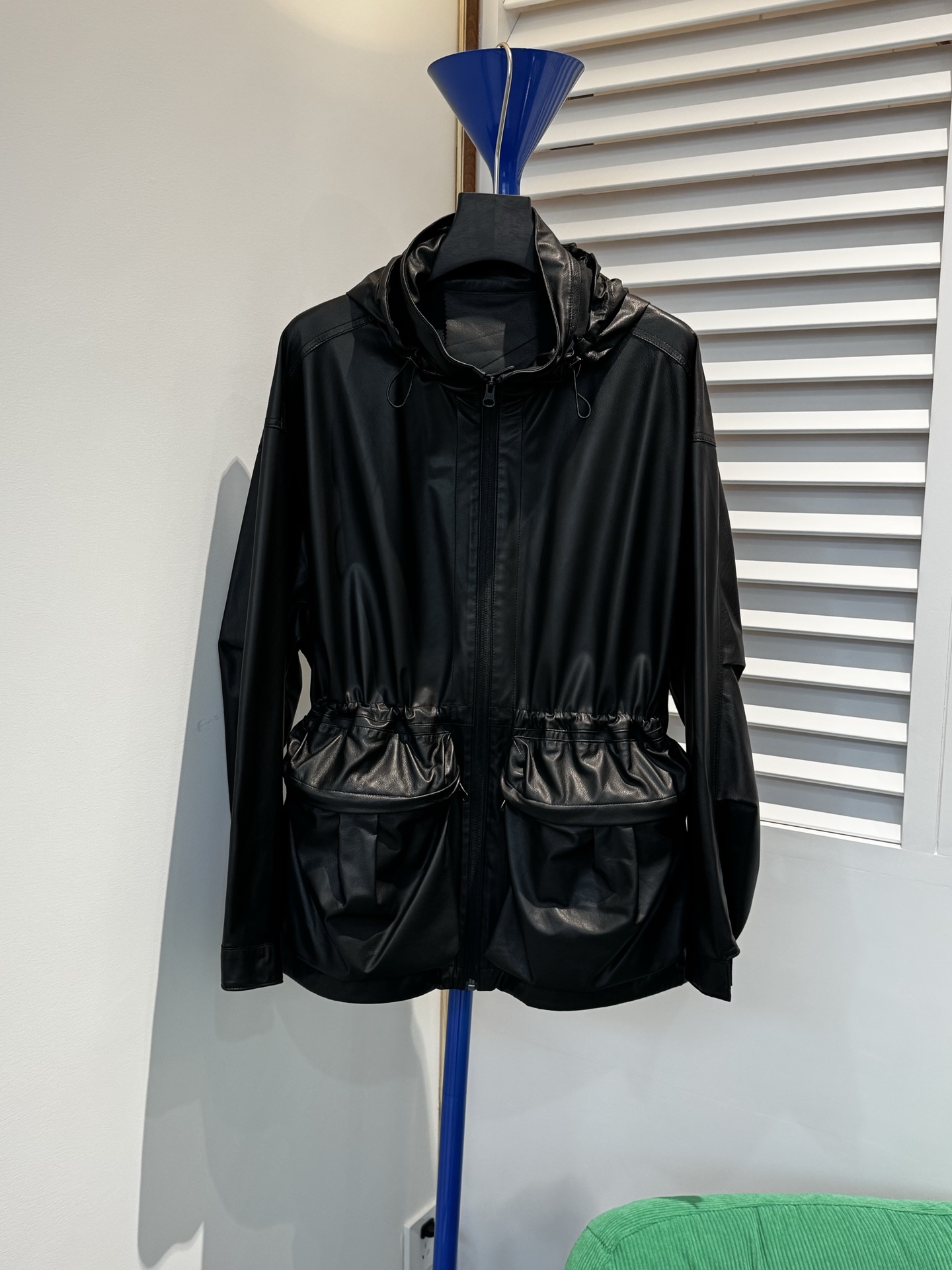 Bottega Veneta Black Hooded Utility Jacket