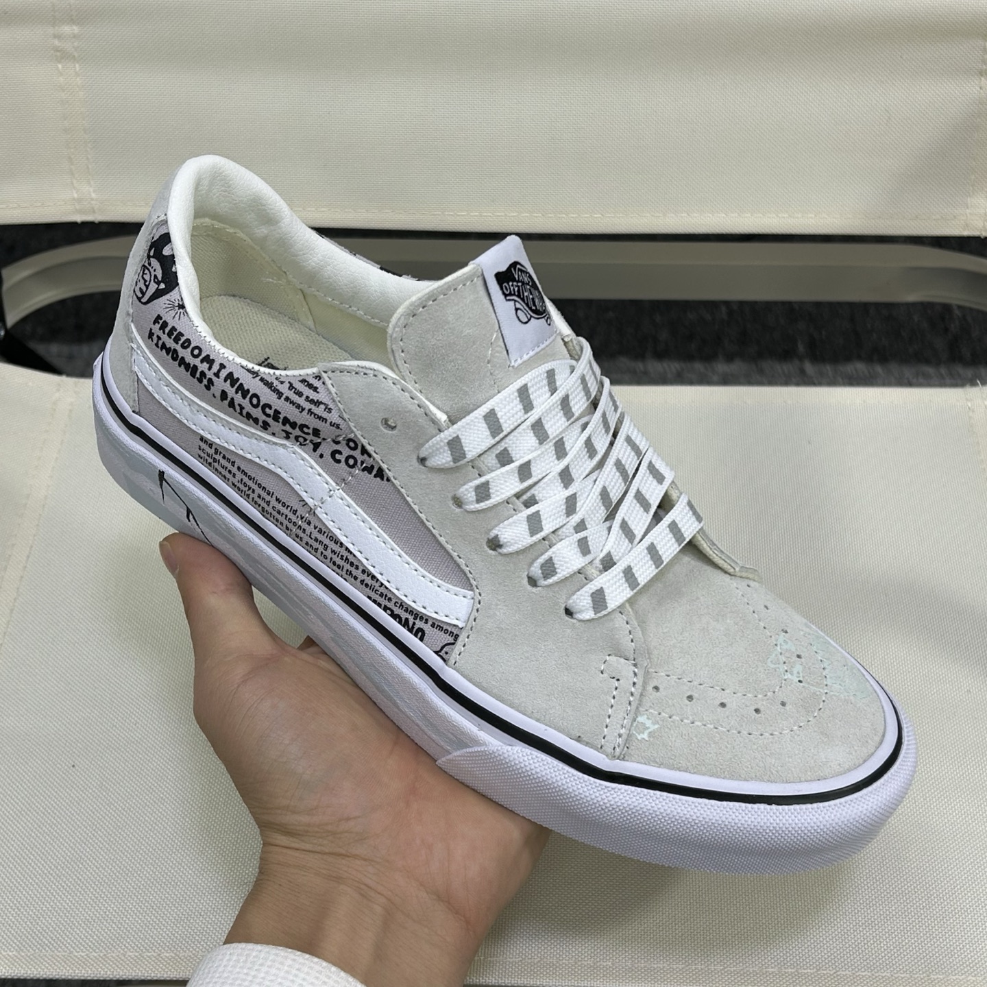 VANS 范斯 SK8-LOW 经典款 低帮 黑白 休闲板鞋帆布鞋 VN0A4UUK6BT工艺：硫化1: