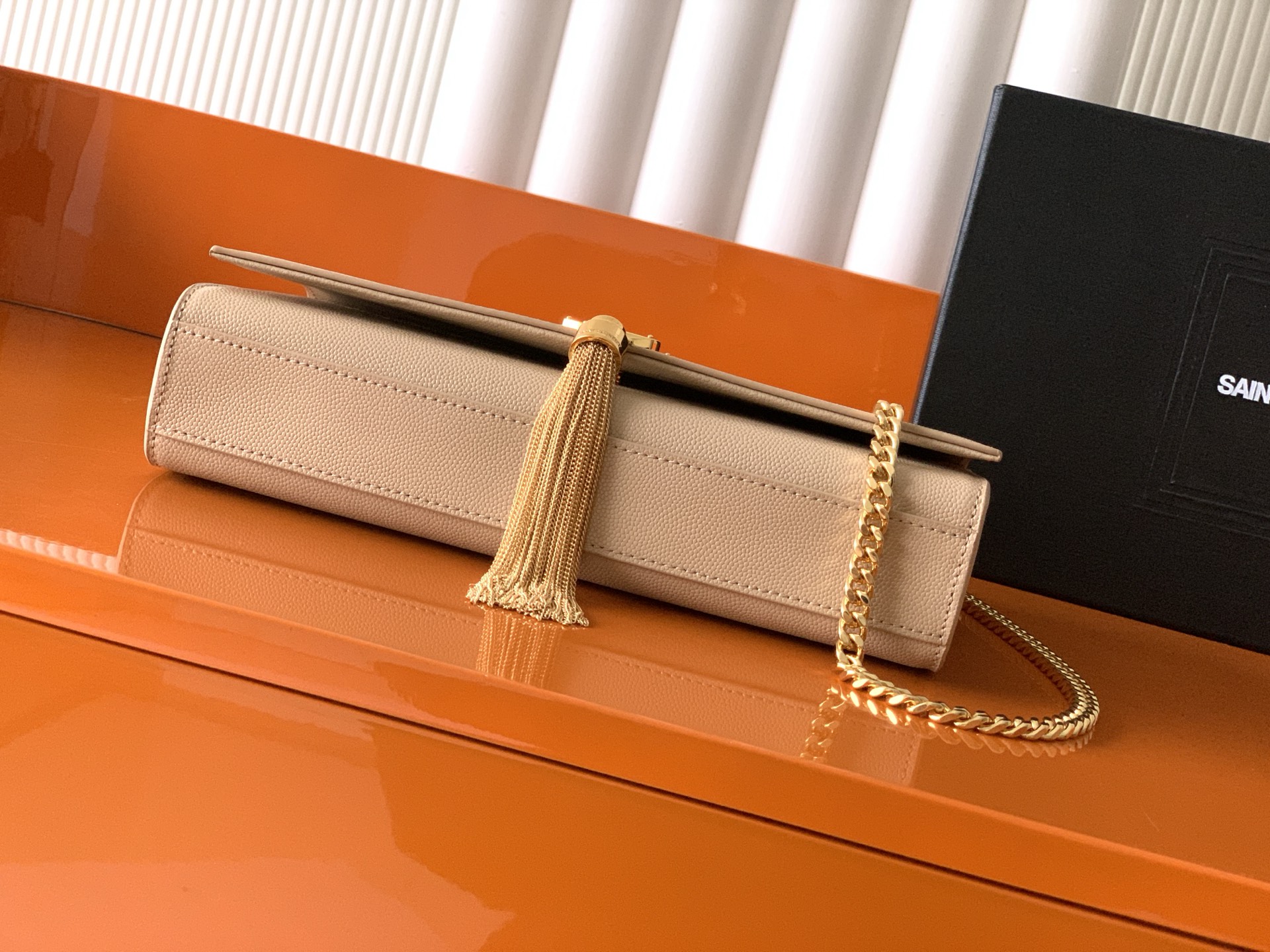 Saint Laurent 配#𝑲𝒂 𝒆 𝟮𝟰𝒄𝒎#KATE 款斜挎链条包 版本全新到货 采用最高等级 牛皮