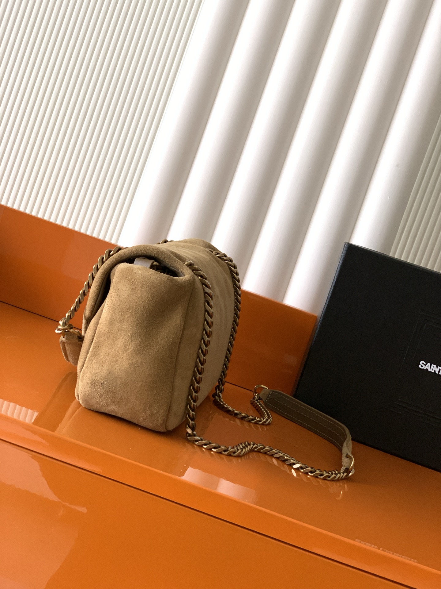 Saint Laurent CALYPSO_磨砂链条包 进口意大利羊皮制作