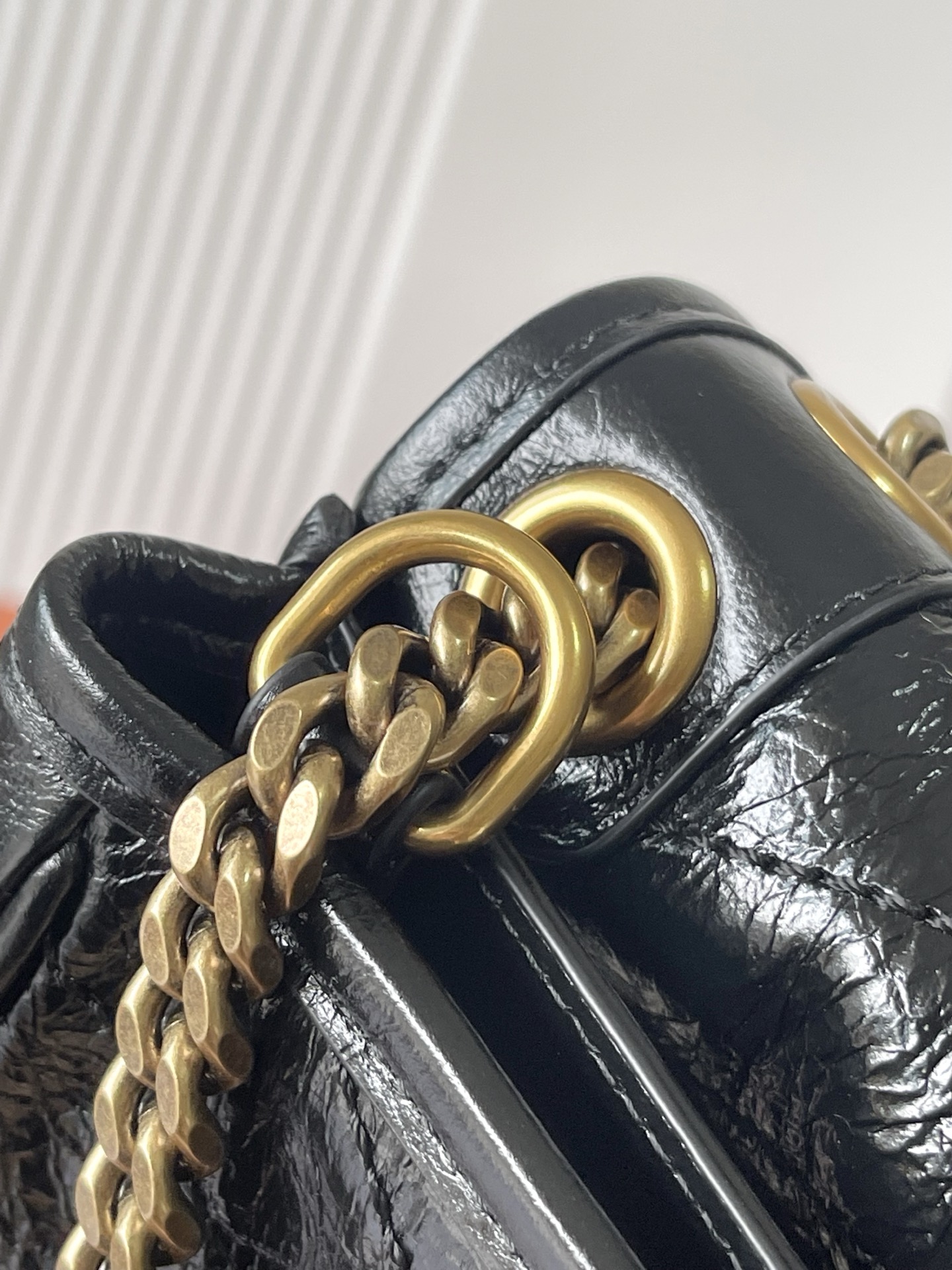 Saint Laurent 黑油腊皮/金 Niki tripouch真的太会了