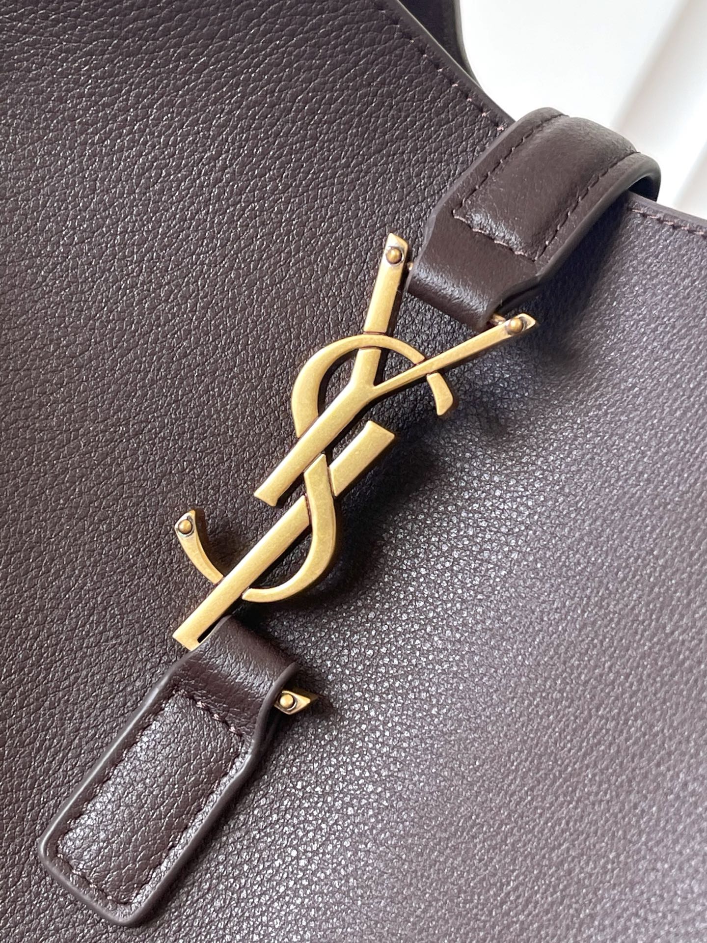 SAINT LAURENT Brown Hobo Bag
