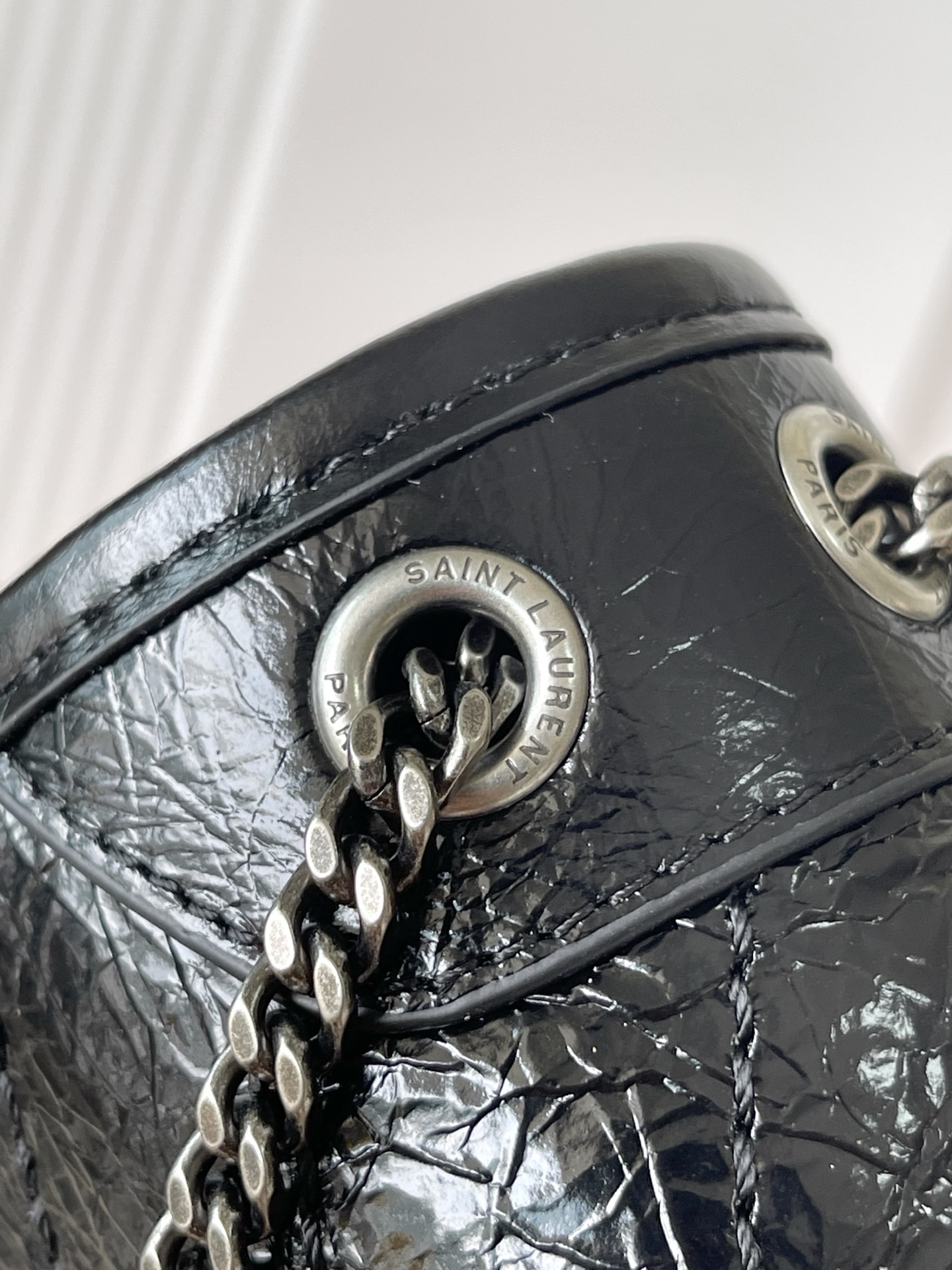 SAINT LAURENT Black Niki Mini Shoulder Bag