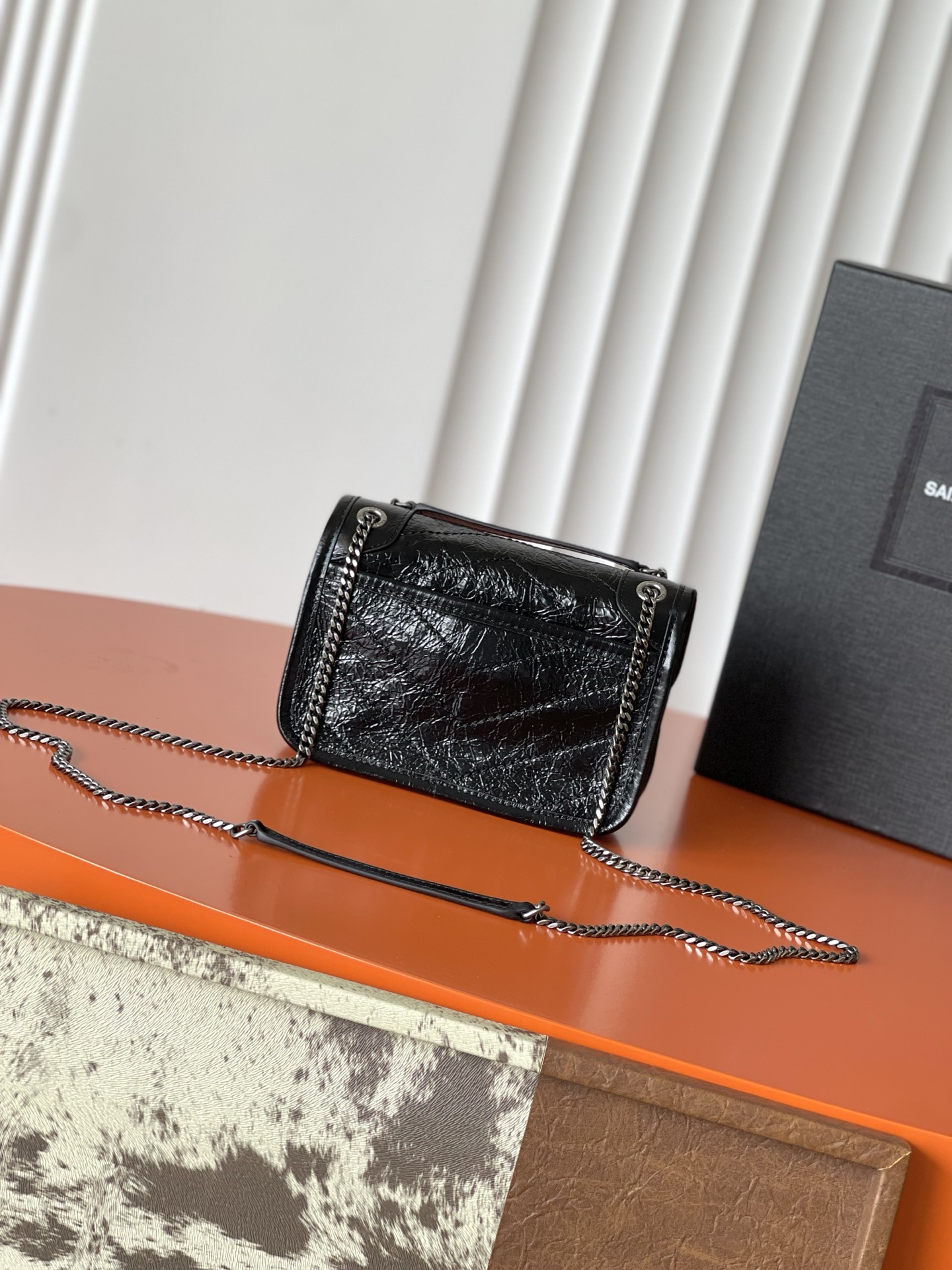 SAINT LAURENT Black Niki Mini Shoulder Bag