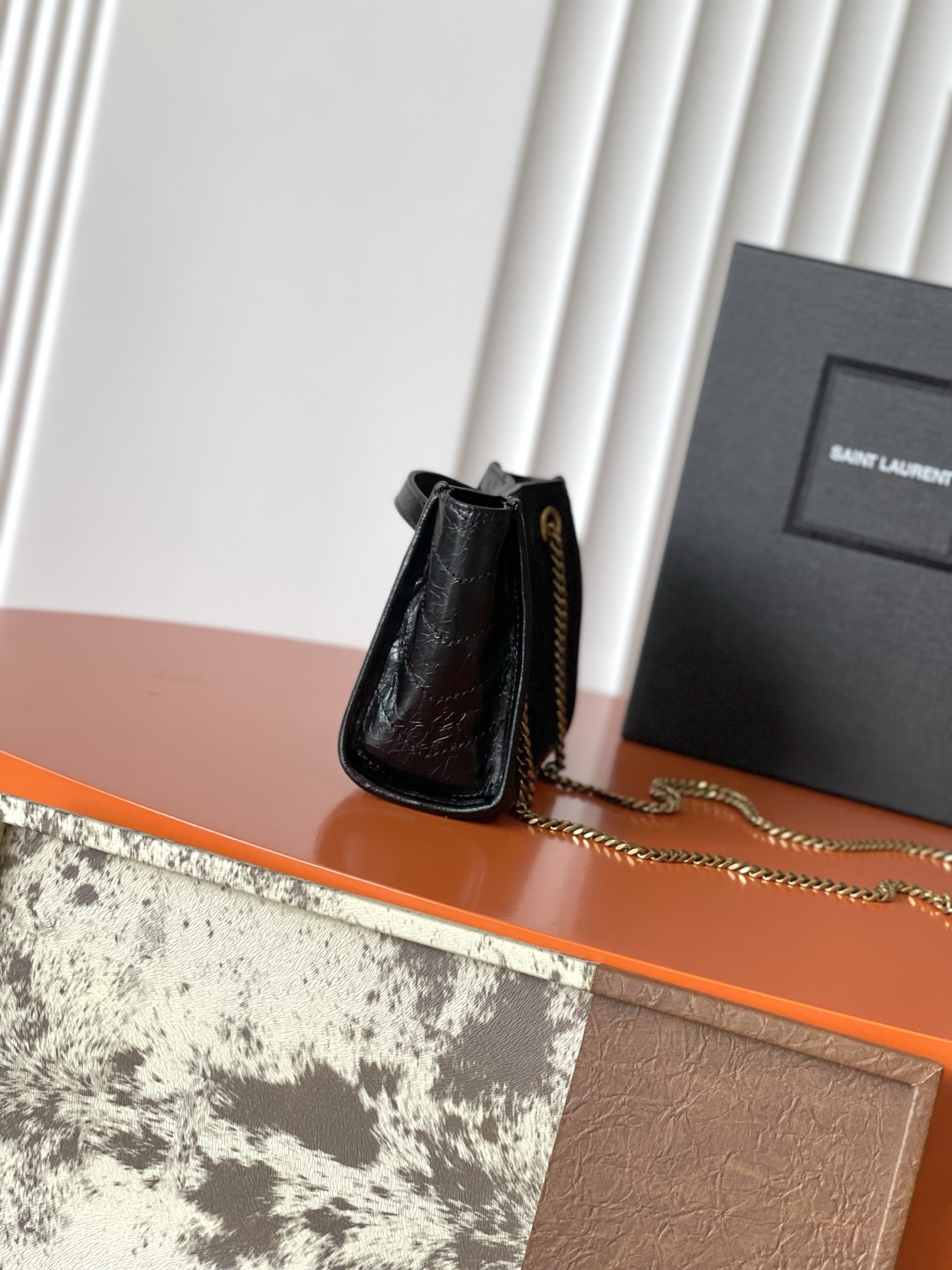 SAINT LAURENT Black Niki Mini Shopping Bag