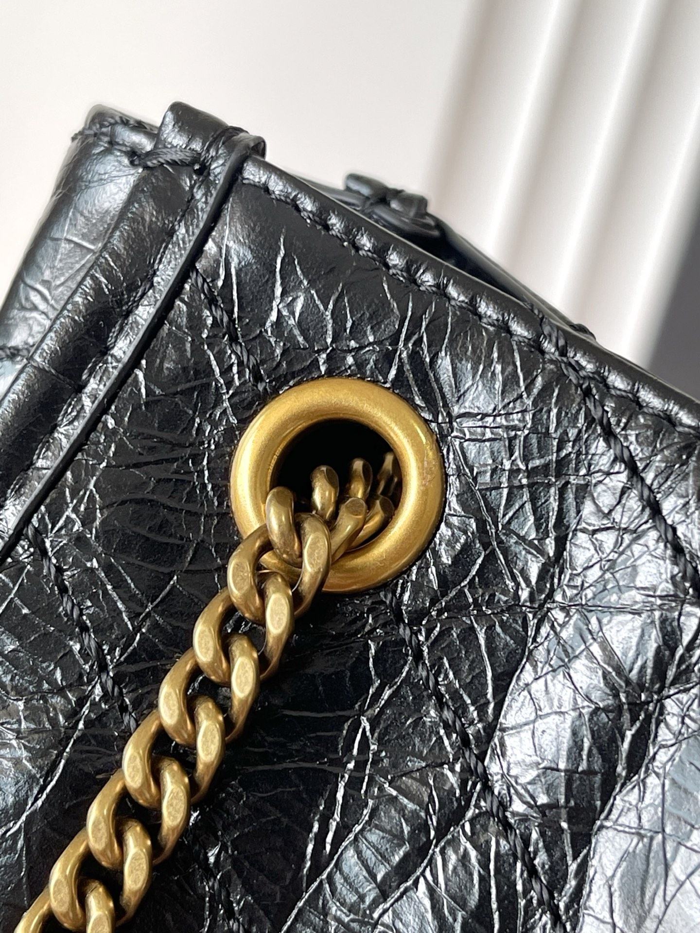 SAINT LAURENT Black Niki Mini Shopping Bag
