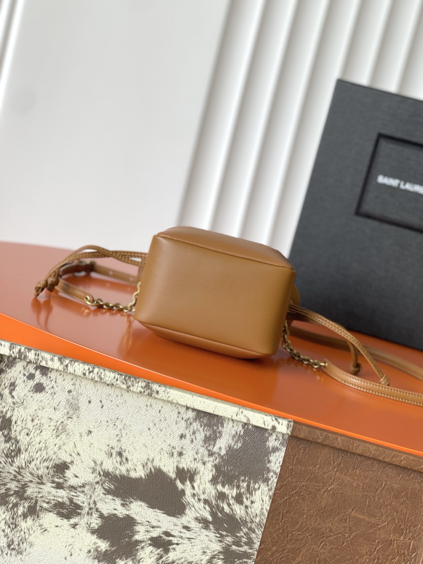 SAINT LAURENT Brown Jamie Mini Shoulder Pouch