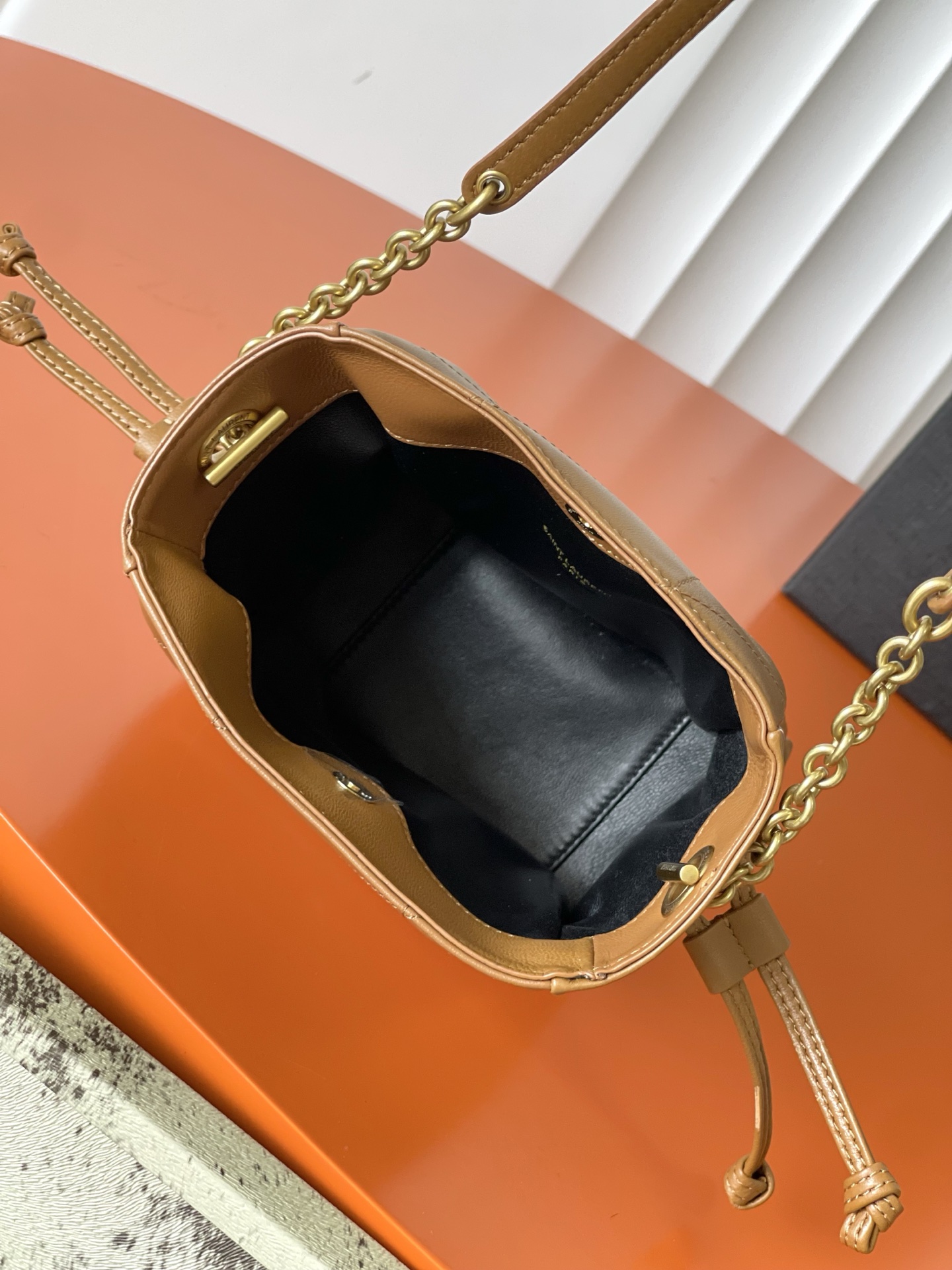 SAINT LAURENT Brown Jamie Mini Shoulder Pouch