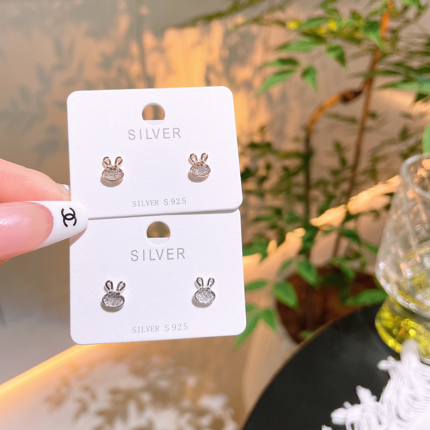 S925 Sterling Silver Earrings Fashion Christmas Silver