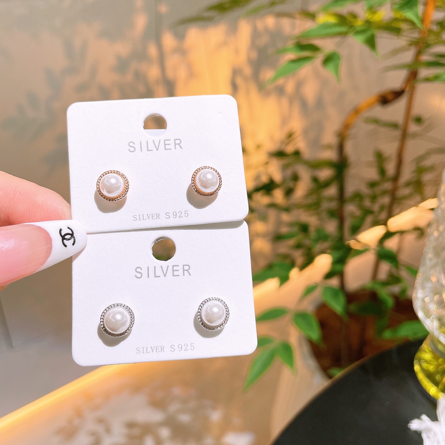 S925 Sterling Silver Earrings Forest Father's Day Silver