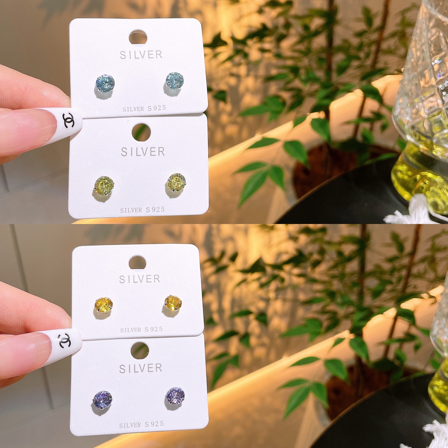 Low Allergy Silver Earrings Soft Graduation Gold