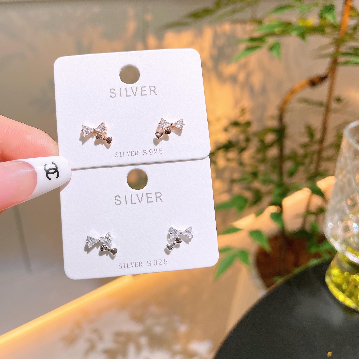 Low Allergy Silver Earrings Ins Style Travel Gold