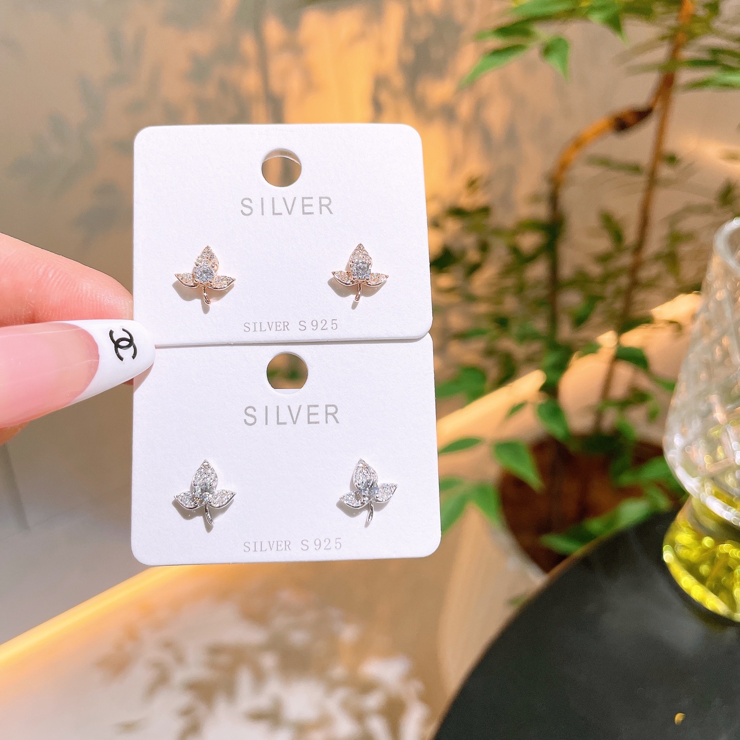 Fine Silver Earrings Dainty Valentine's Day Gold