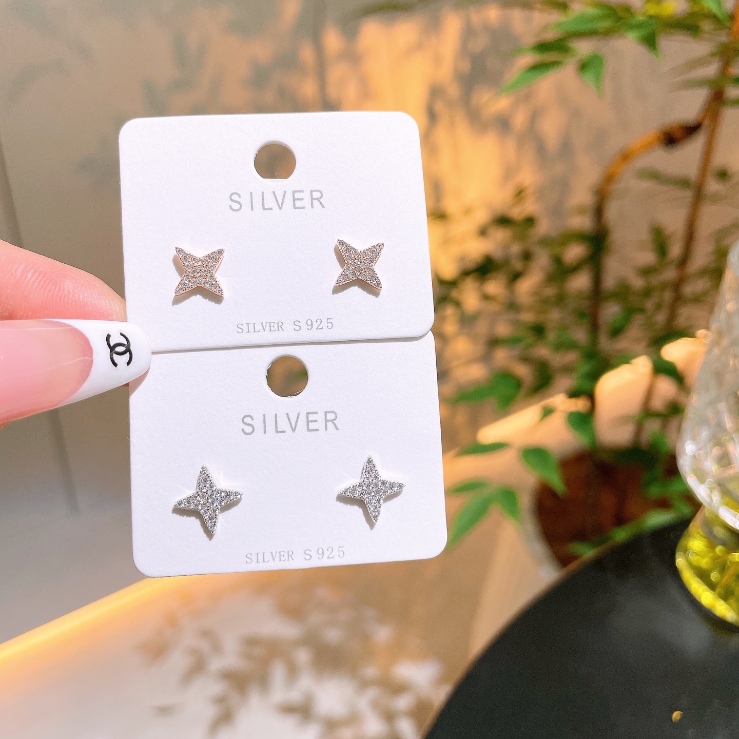 Low Allergy Silver Earrings Sweet Office Silver