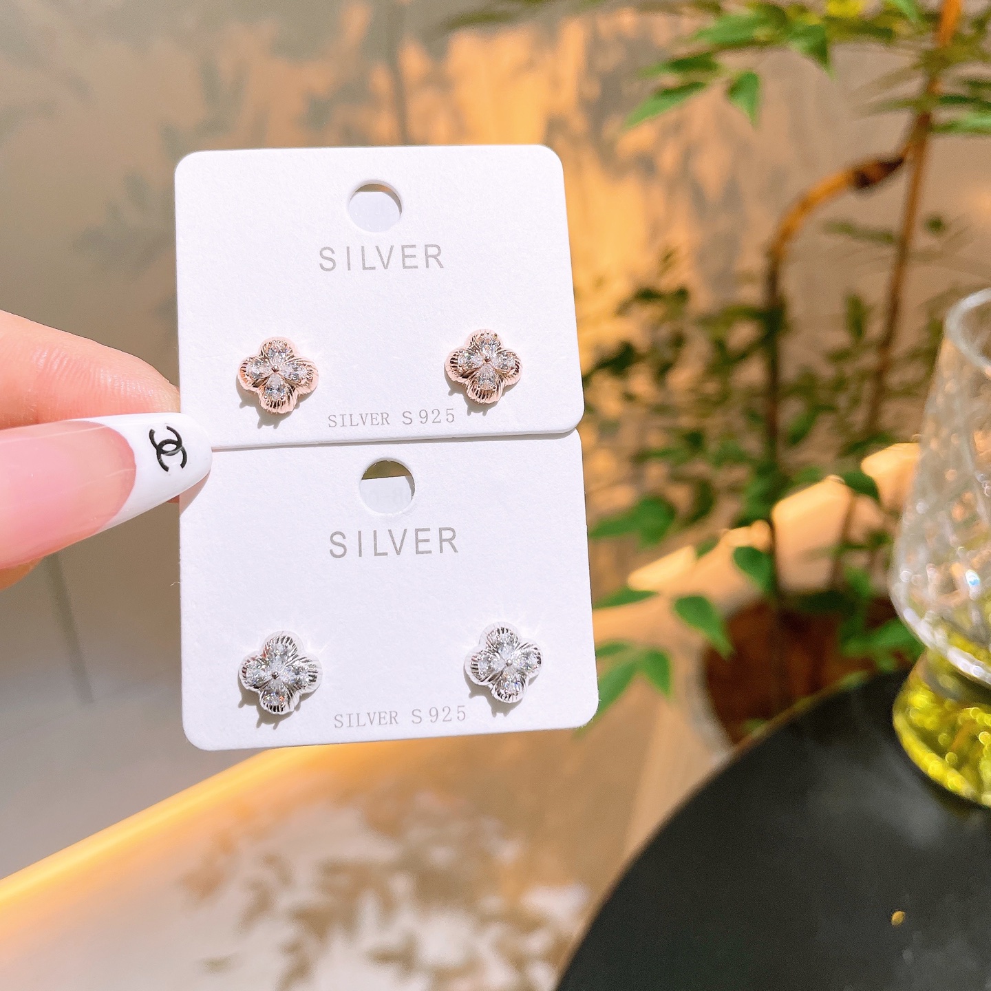 High Polish Silver Earrings Playful Graduation Silver