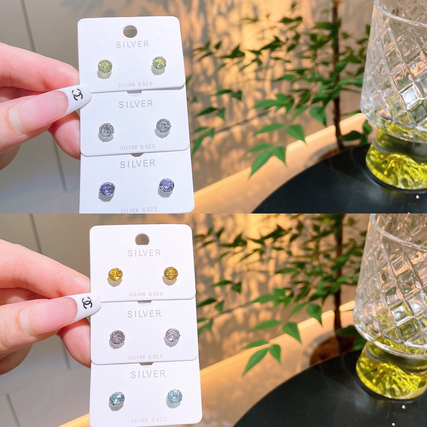 925 Silver Earrings Ultra Minimal Office Gold