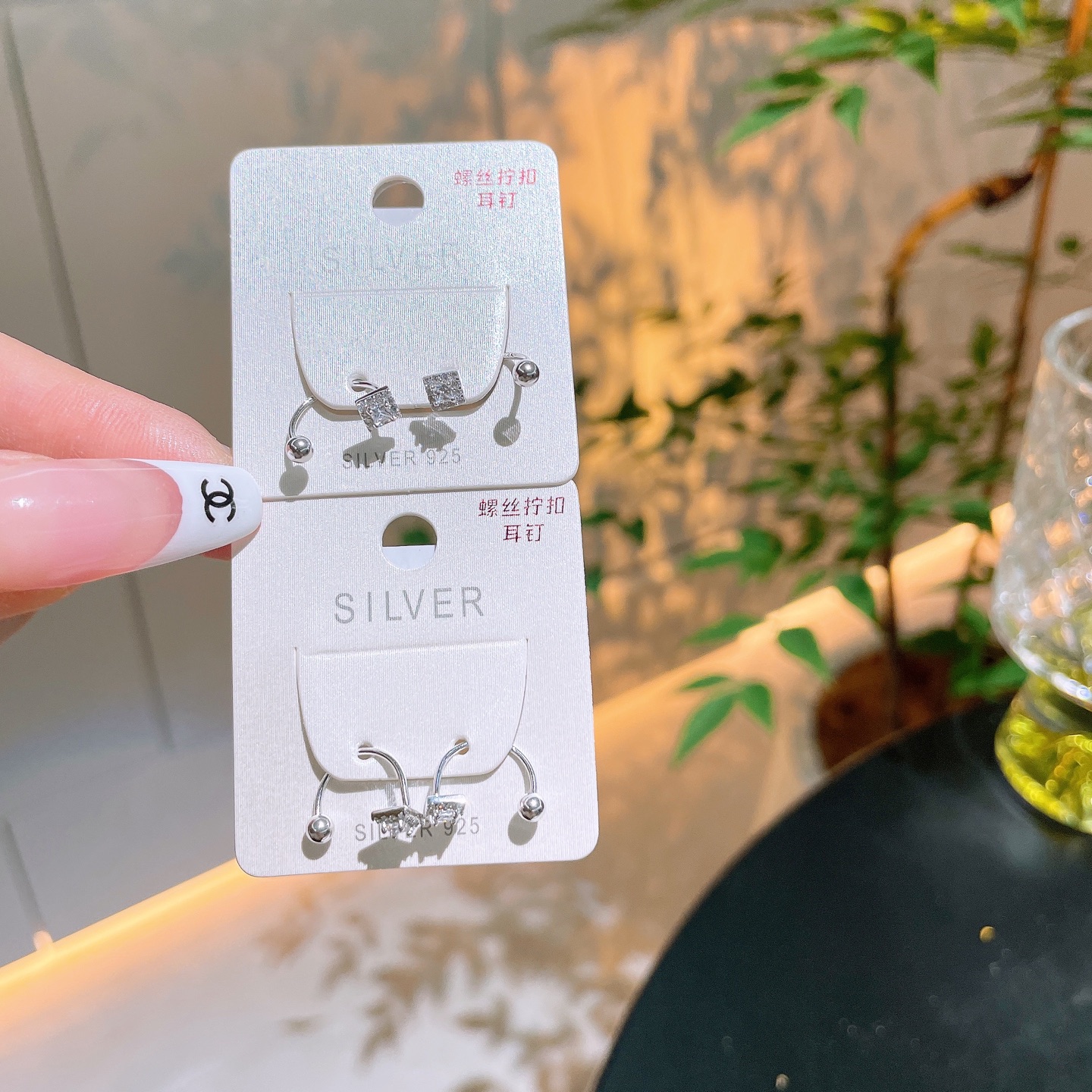 Hypoallergenic Silver Screw-back Studs Vintage Travel Silver