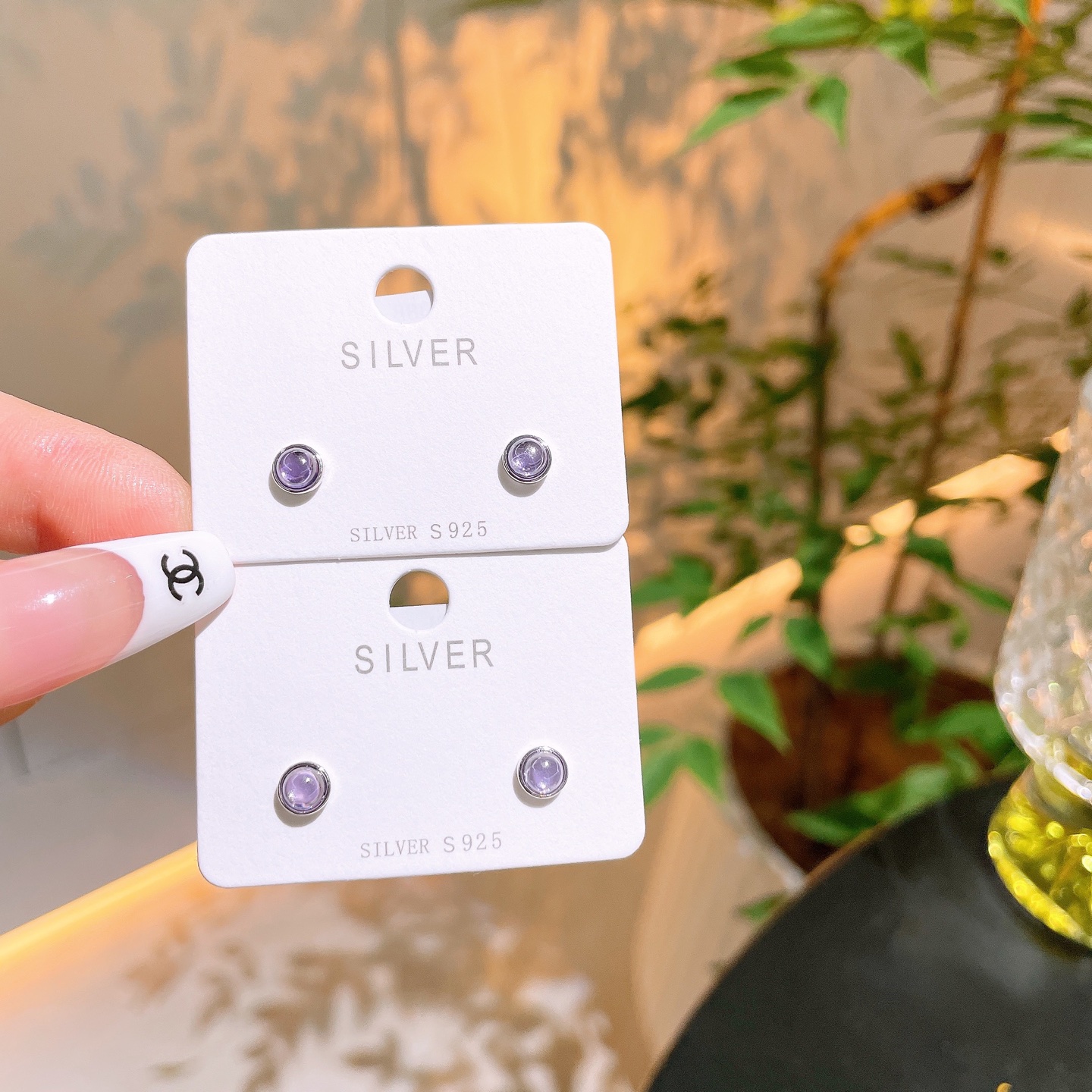 S925 Sterling Silver Earrings Fashion Party Gold