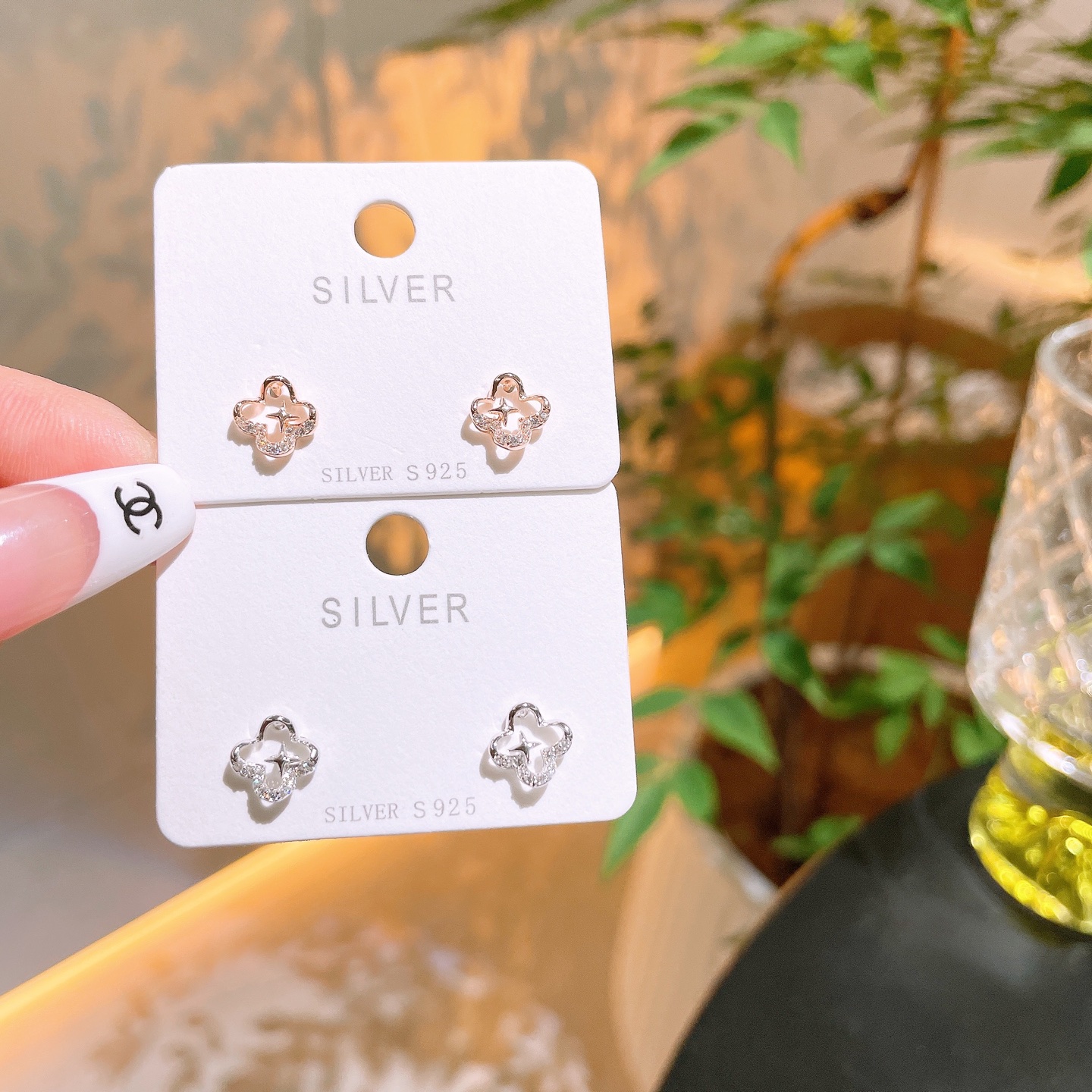 S925 Sterling Silver Earrings Dainty Spring Festival Silver