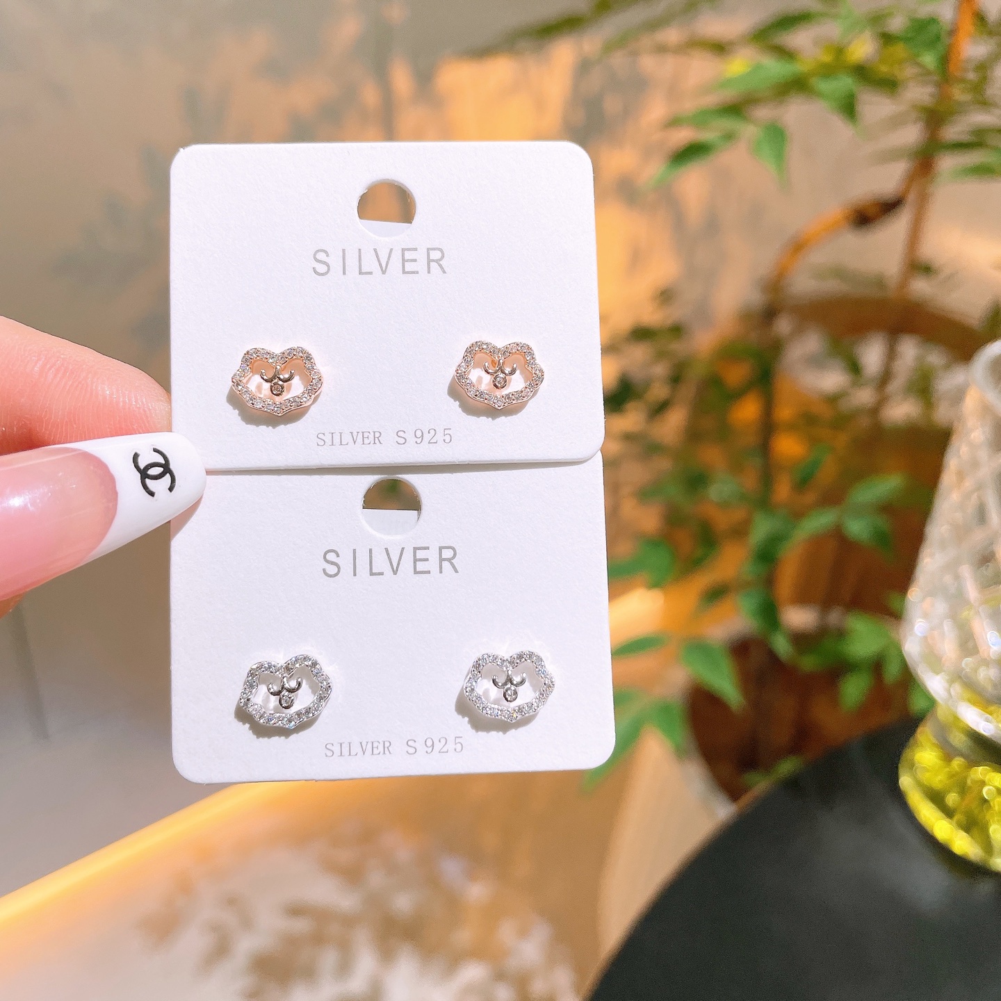 Hypoallergenic Silver Earrings Sweet & Cool Everyday Wear Gold