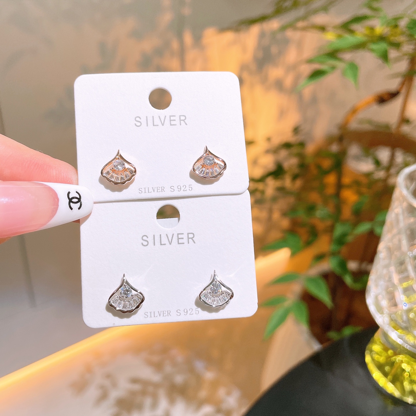 Nickel Free Silver Earrings Chic Mother's Birthday Gold