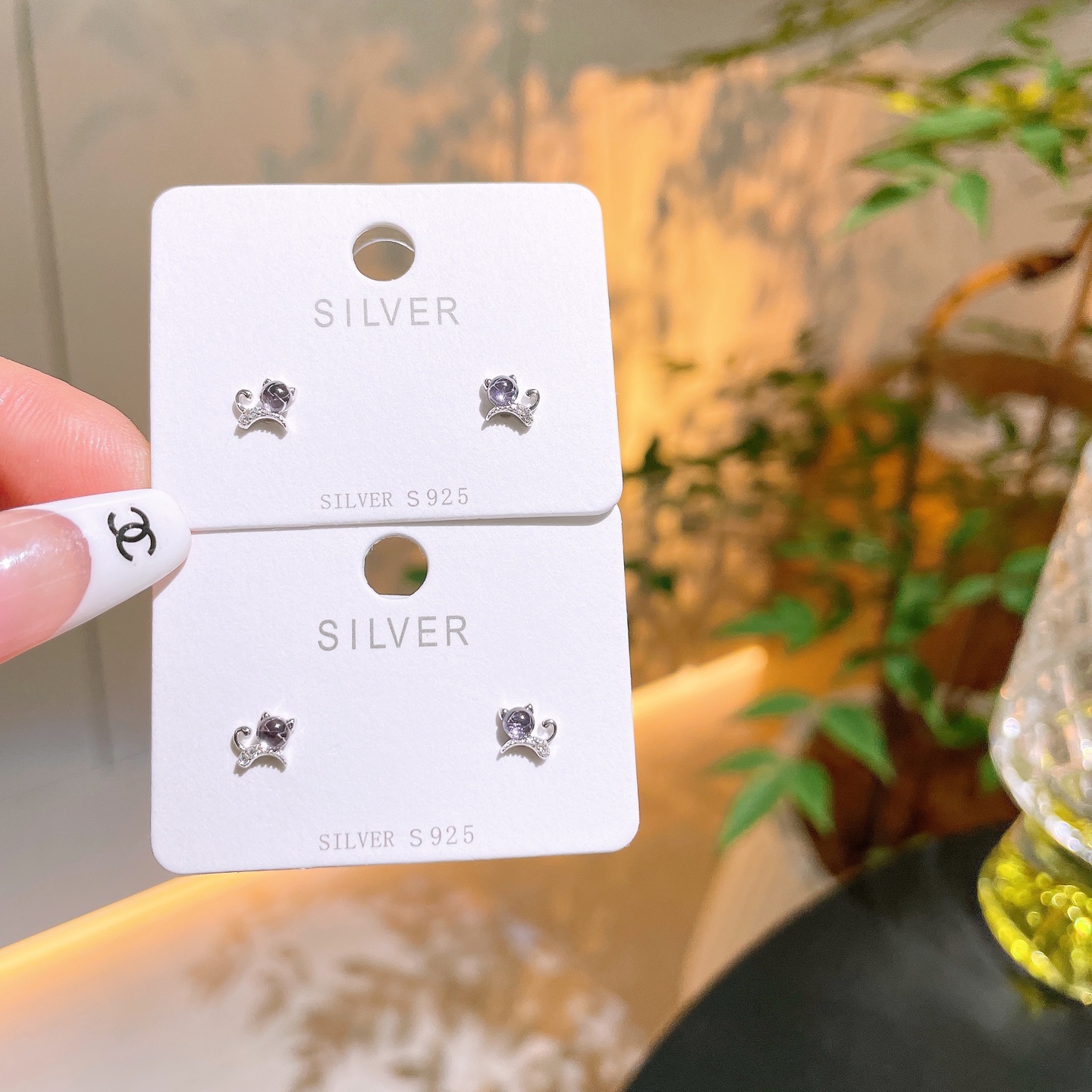 925 Silver Earrings Light Luxury Father's Day Silver