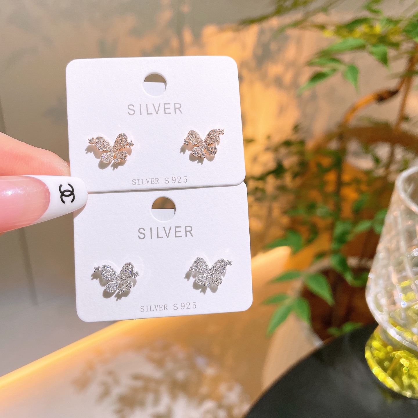 Low Allergy Silver Earrings Cute Confession Gold