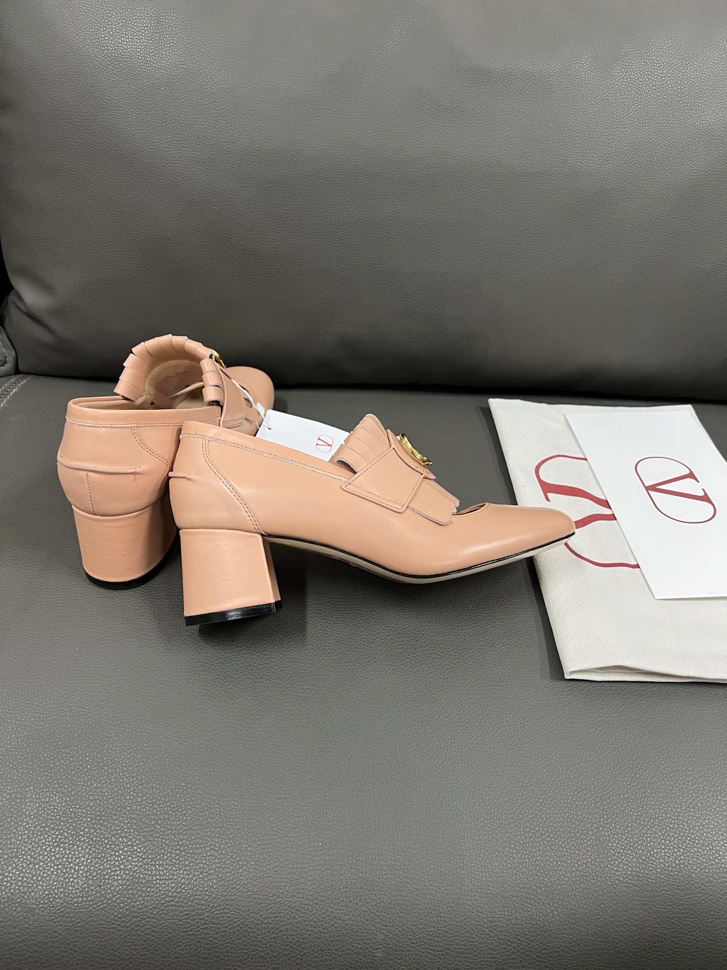 Valentino Women's Leather Block Heel Mary Jane Pumps with Tassel and Logo 9 i1743670645259 2145 0 6