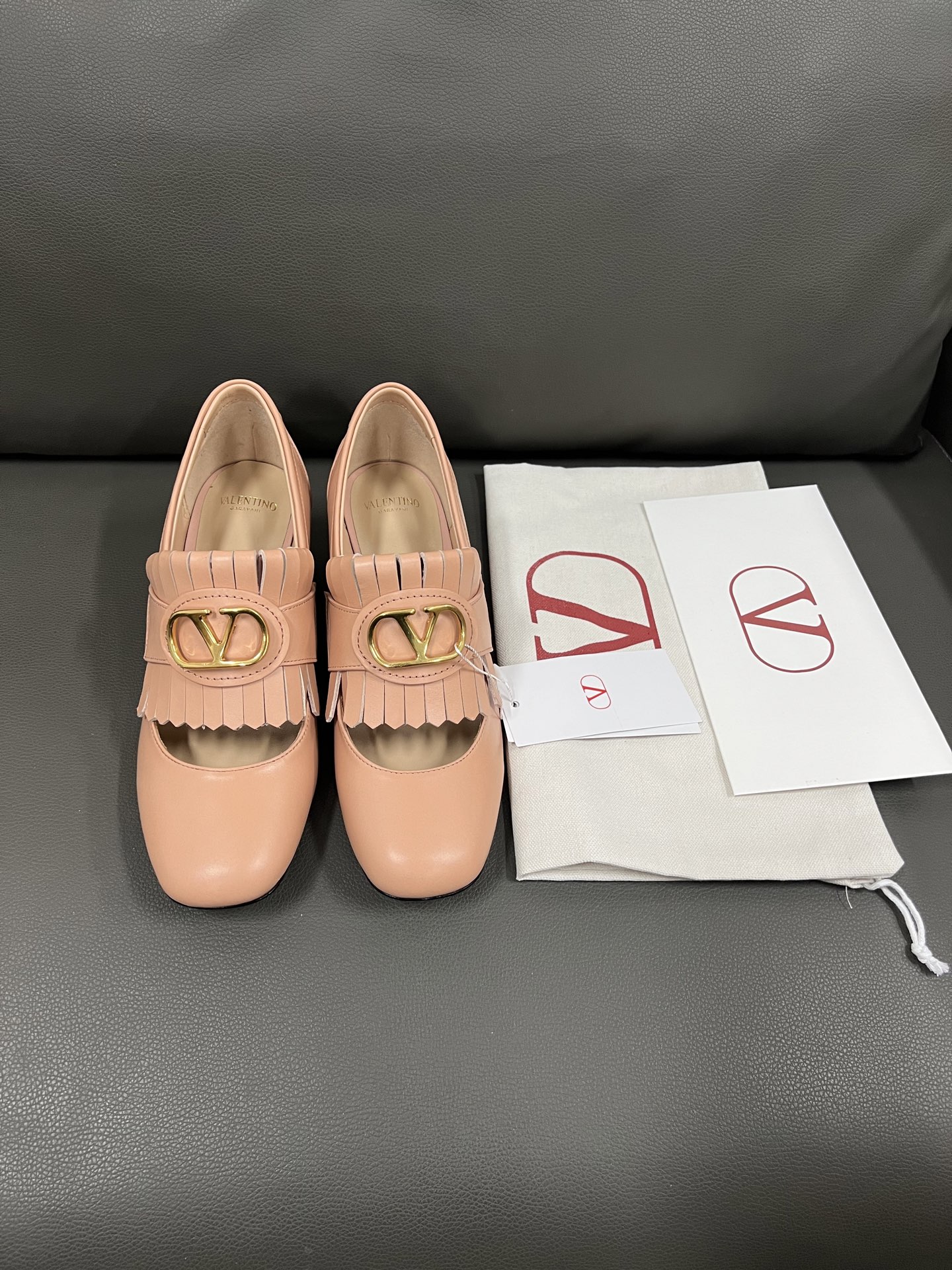 Valentino Women's Leather Block Heel Mary Jane Pumps with Tassel and Logo 8 i1743670649437 6343 0 5